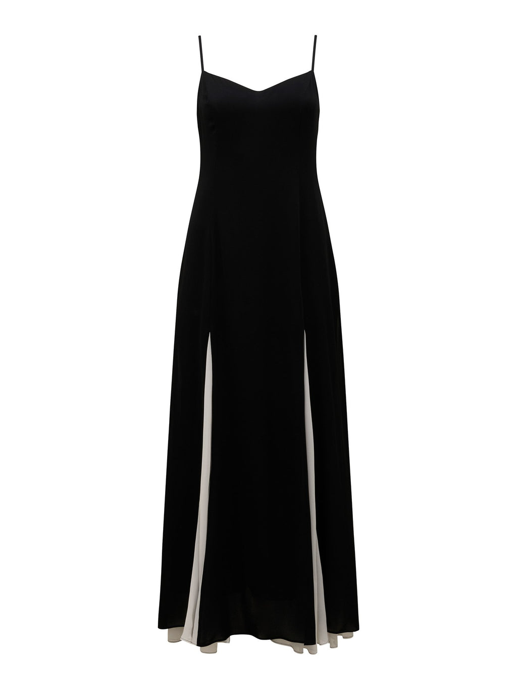  Dahlia Contrast Godet Maxi Dress