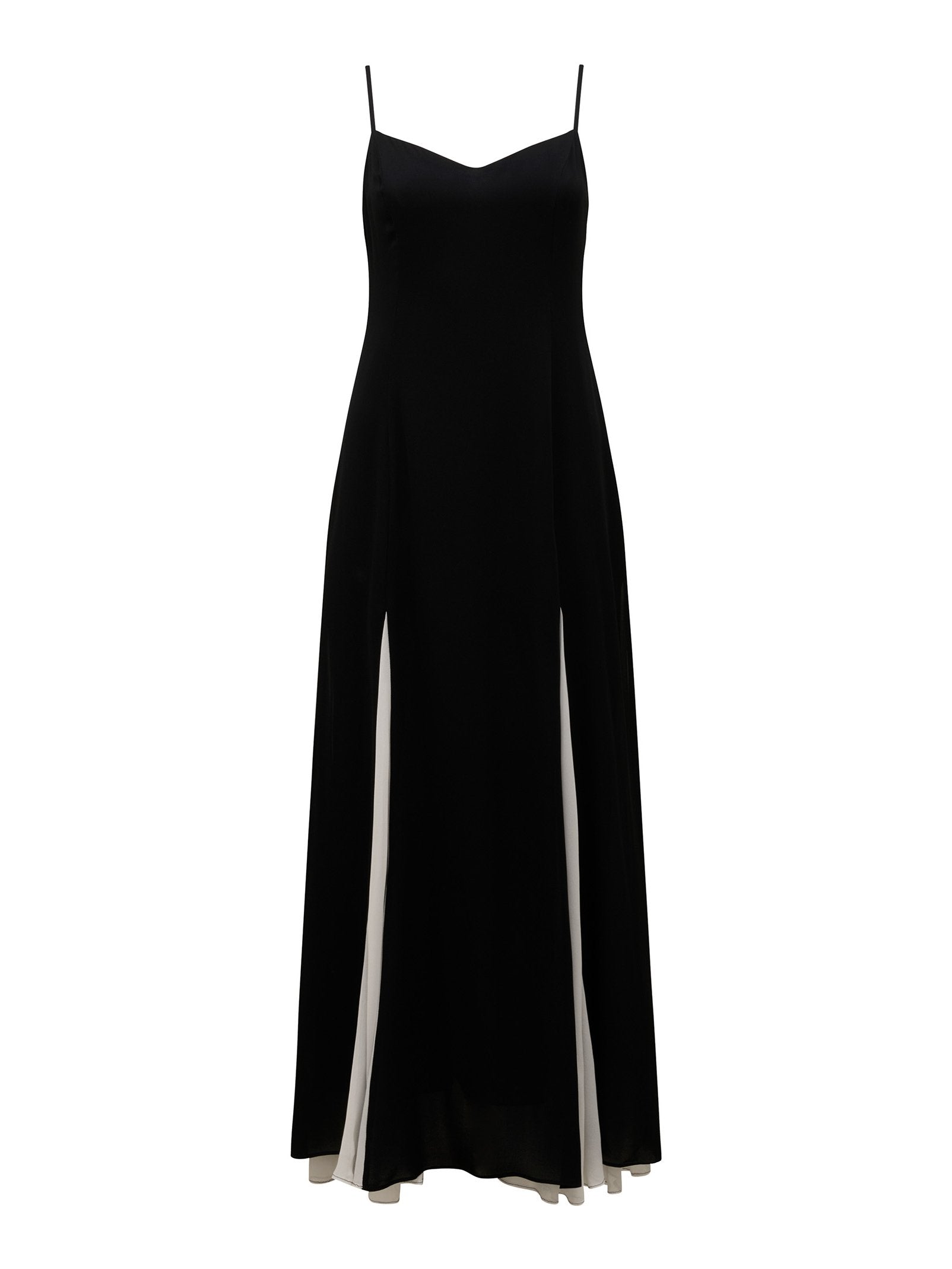  Dahlia Contrast Godet Maxi Dress