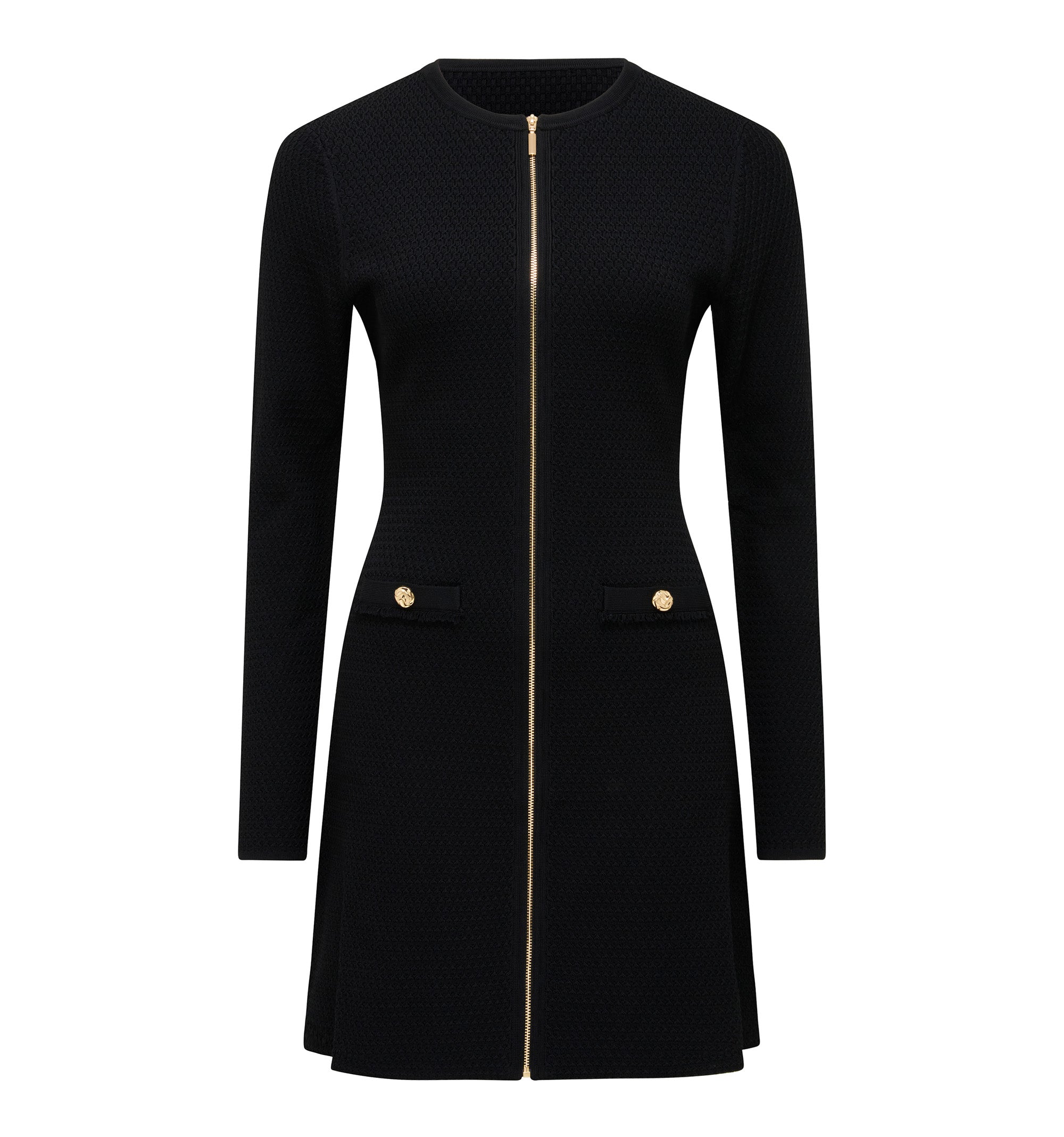 Dani L/S Zip Detail Mini Dress