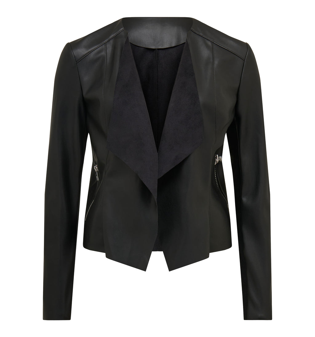 Louise PU Waterfall Jacket