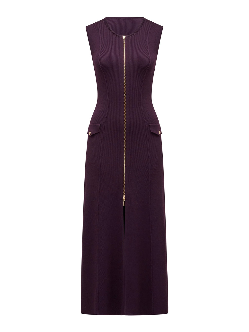 Maddie Zip Detail Midi Dress