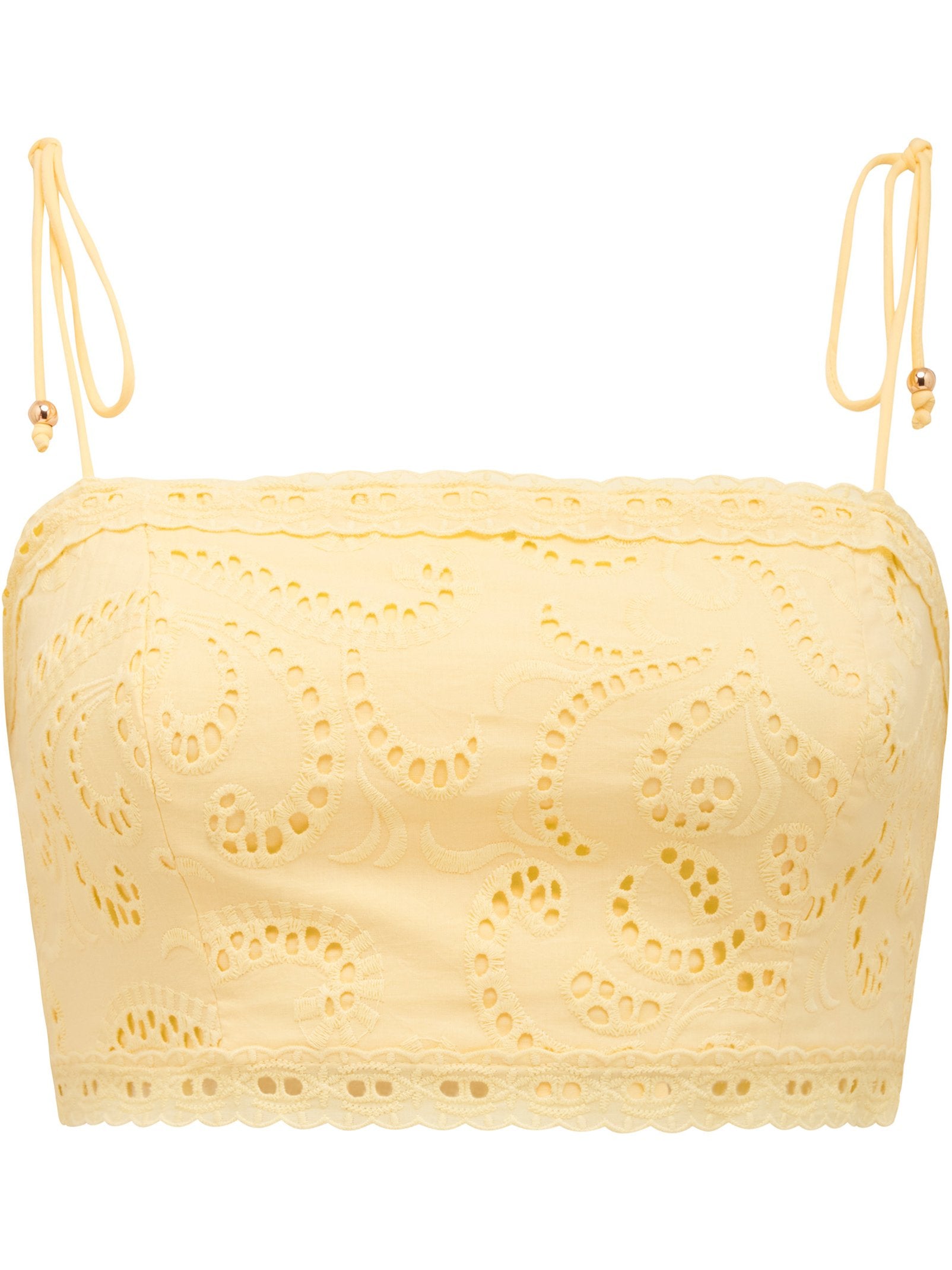 Emelia Petite Broderie Crop Top