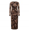 Alannah Mesh Long Sleeve midi Dress