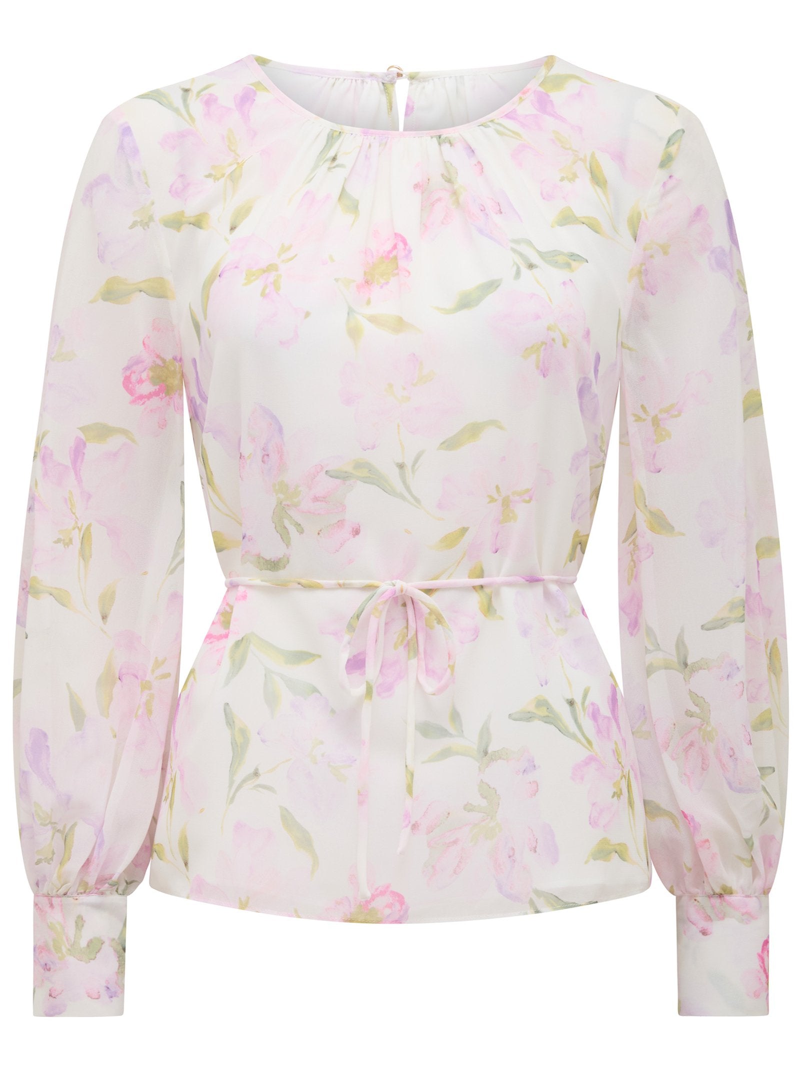 Isabella Sheer Printed Blouse