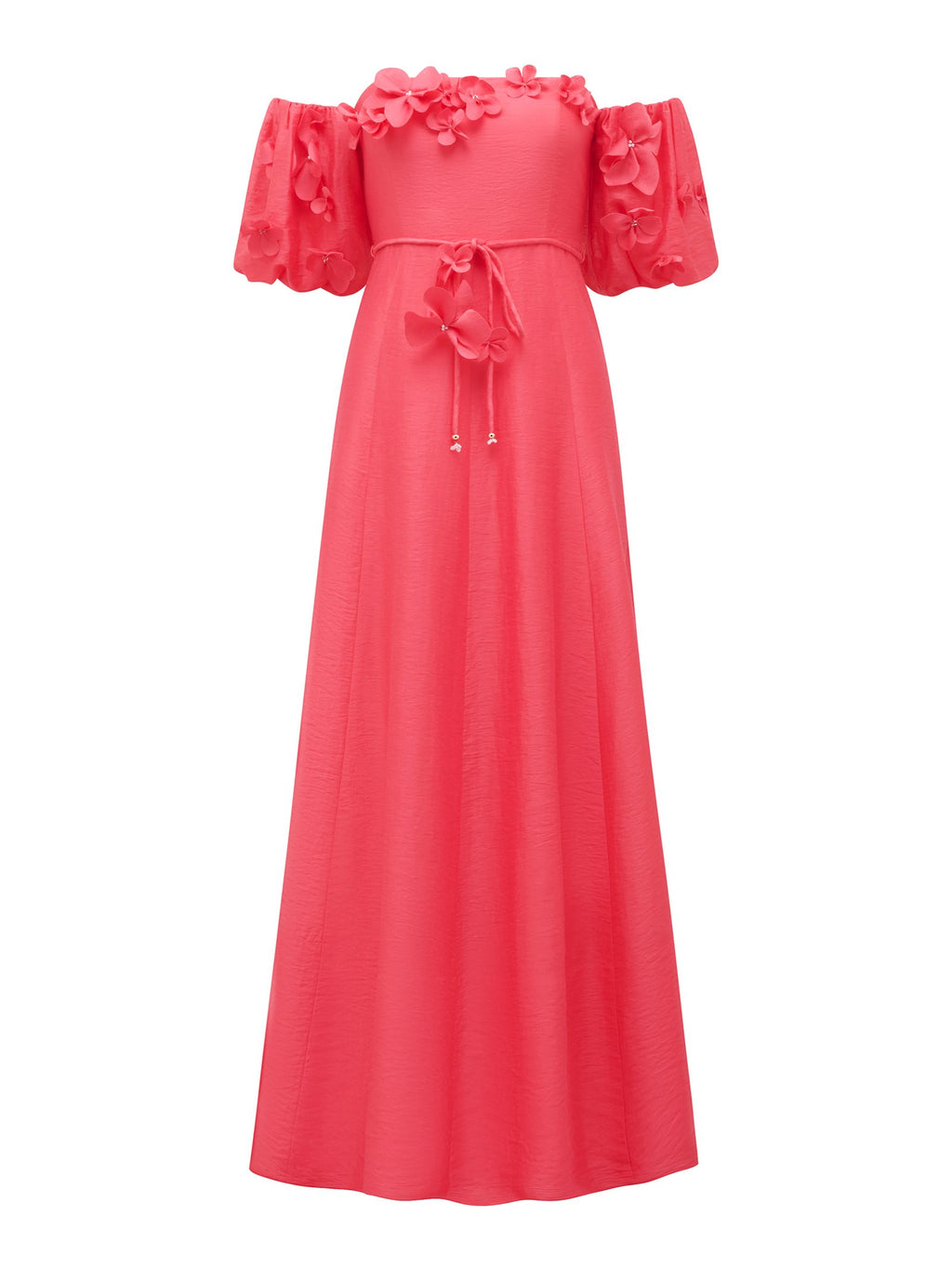  Cora Floral Applique Midi Dress