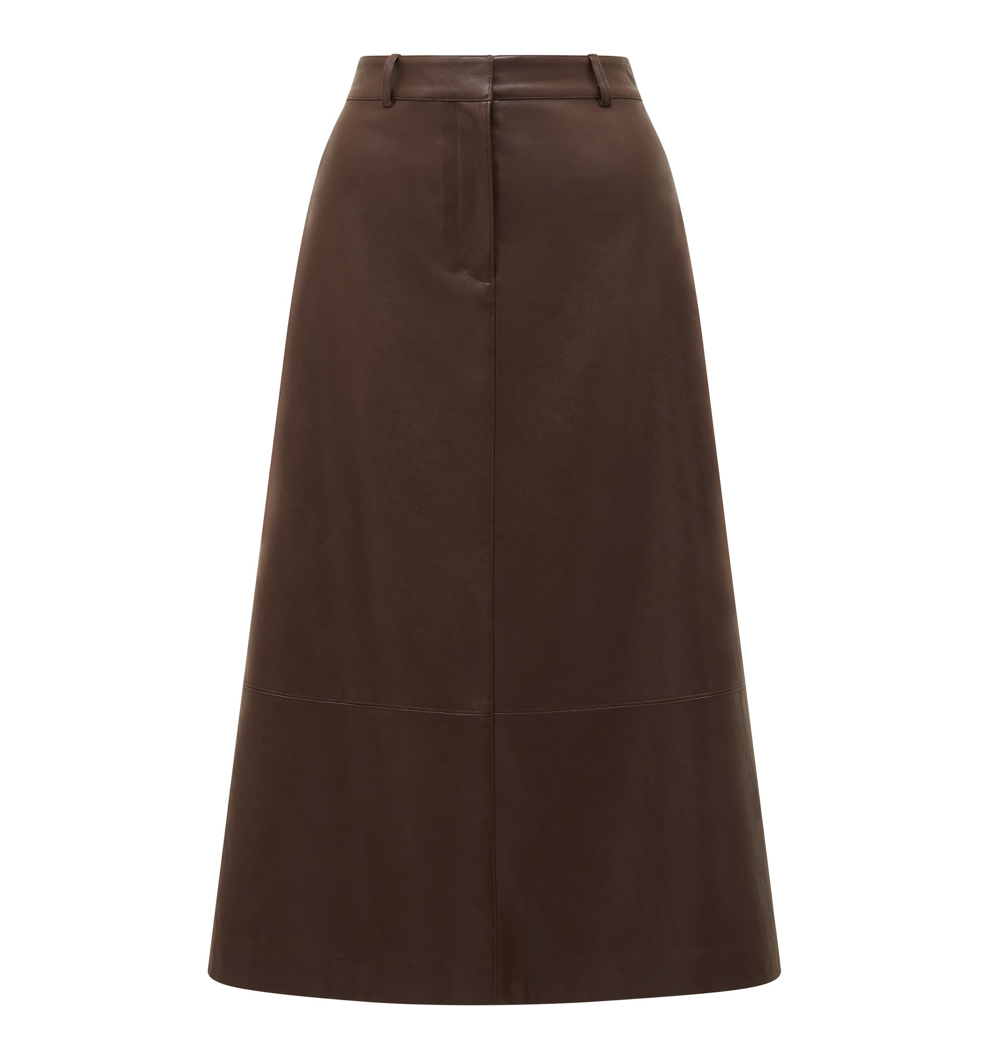 Jaelyn Vegan Leather Midi Skirt