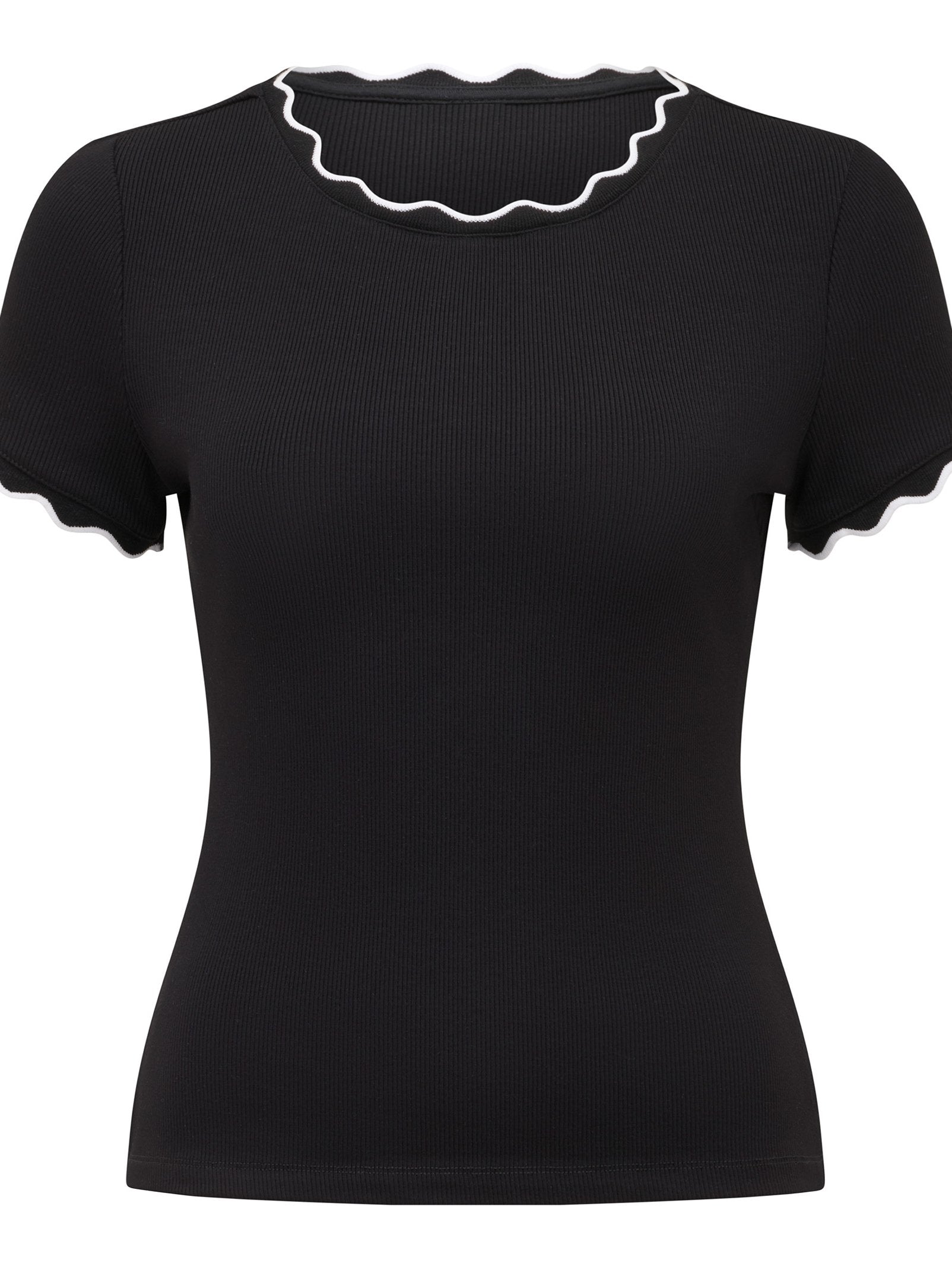  Rebecca Scallop Trim Tee