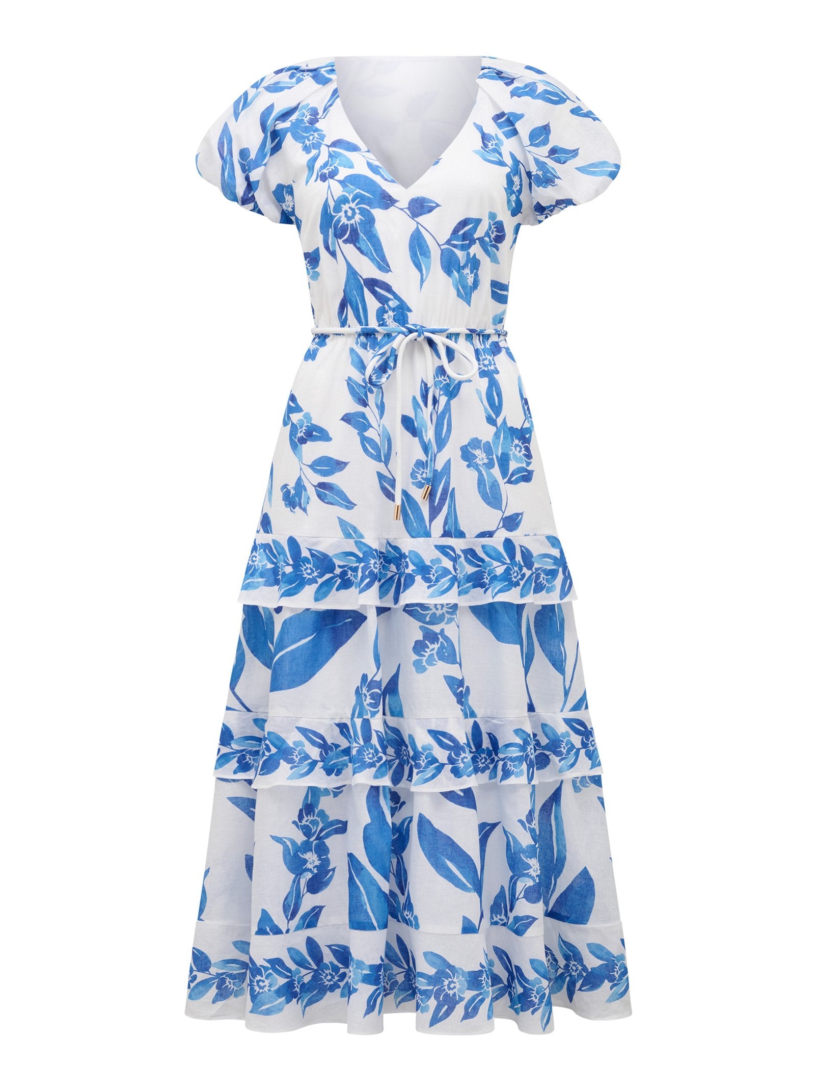  Iris Tiered Ruffle Midi Dress