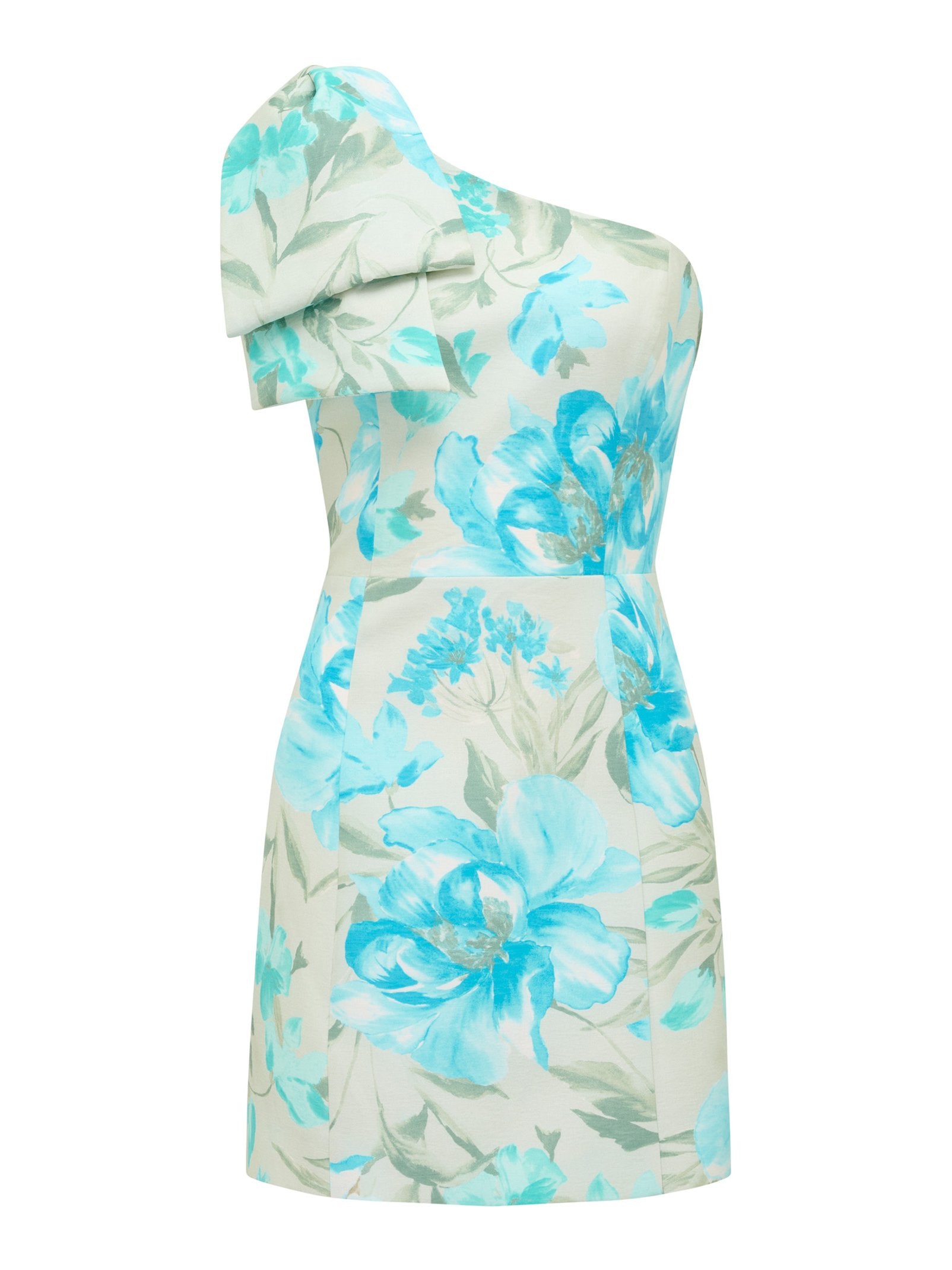  Darcy One Shoulder Bow Mini Dress