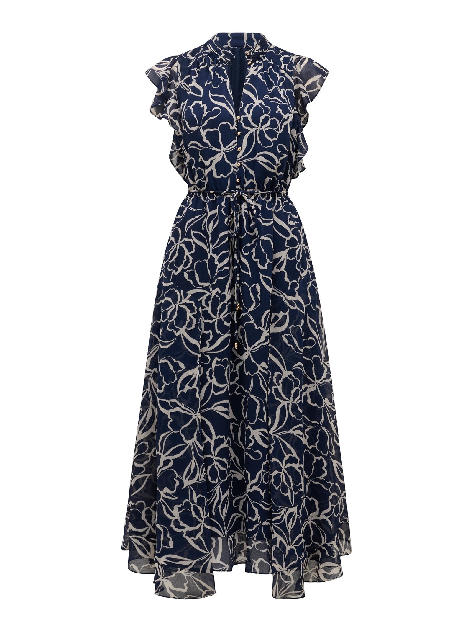  Maxwell Flutter Sleeve Midi Dress
