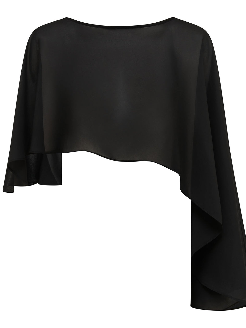  Aria Asymmetrical Chiffon Cape