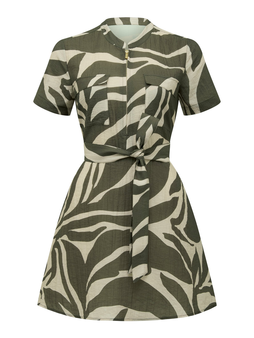  Eden Petite Zip Up Mini Dress