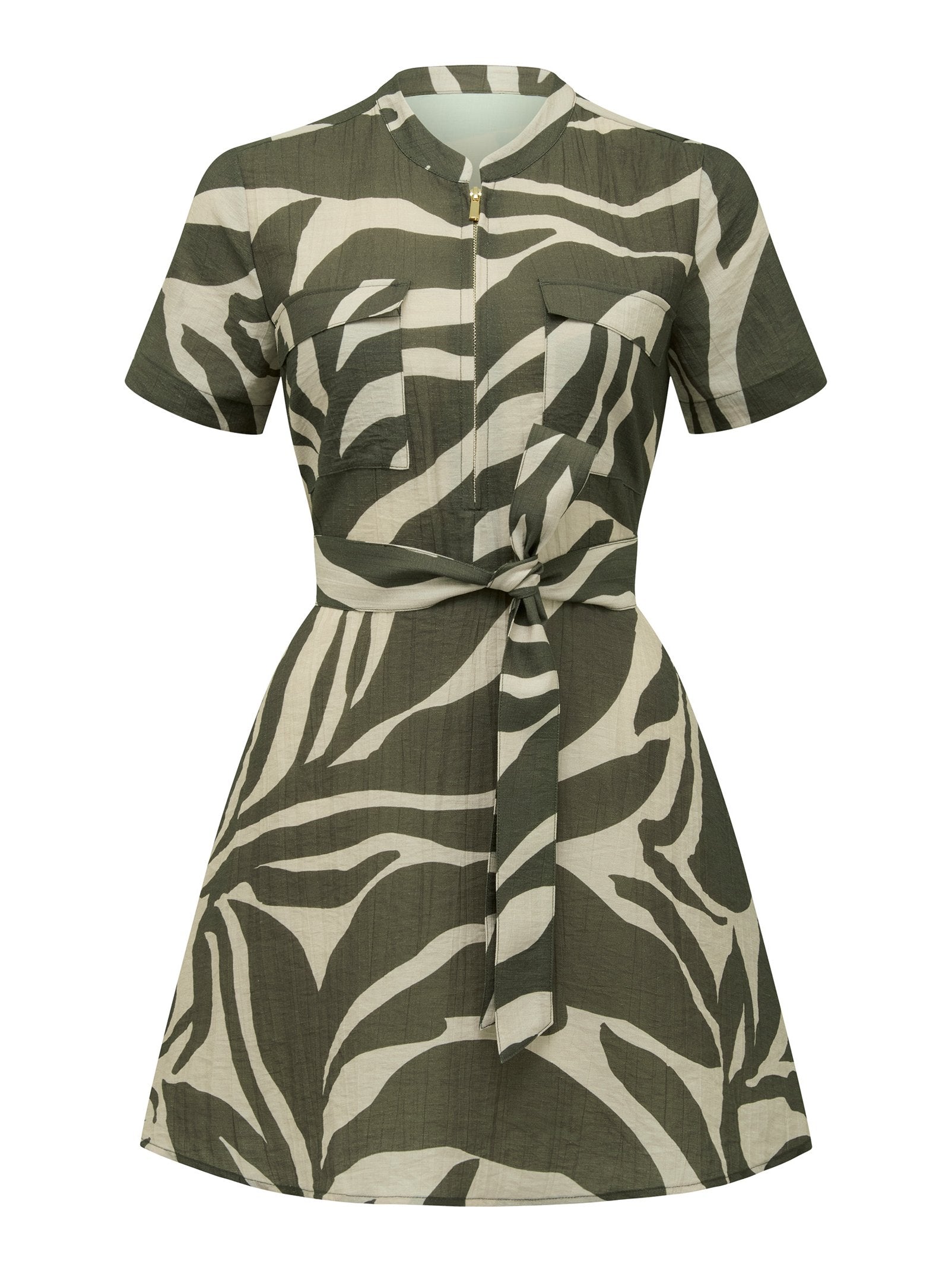  Eden Petite Zip Up Mini Dress