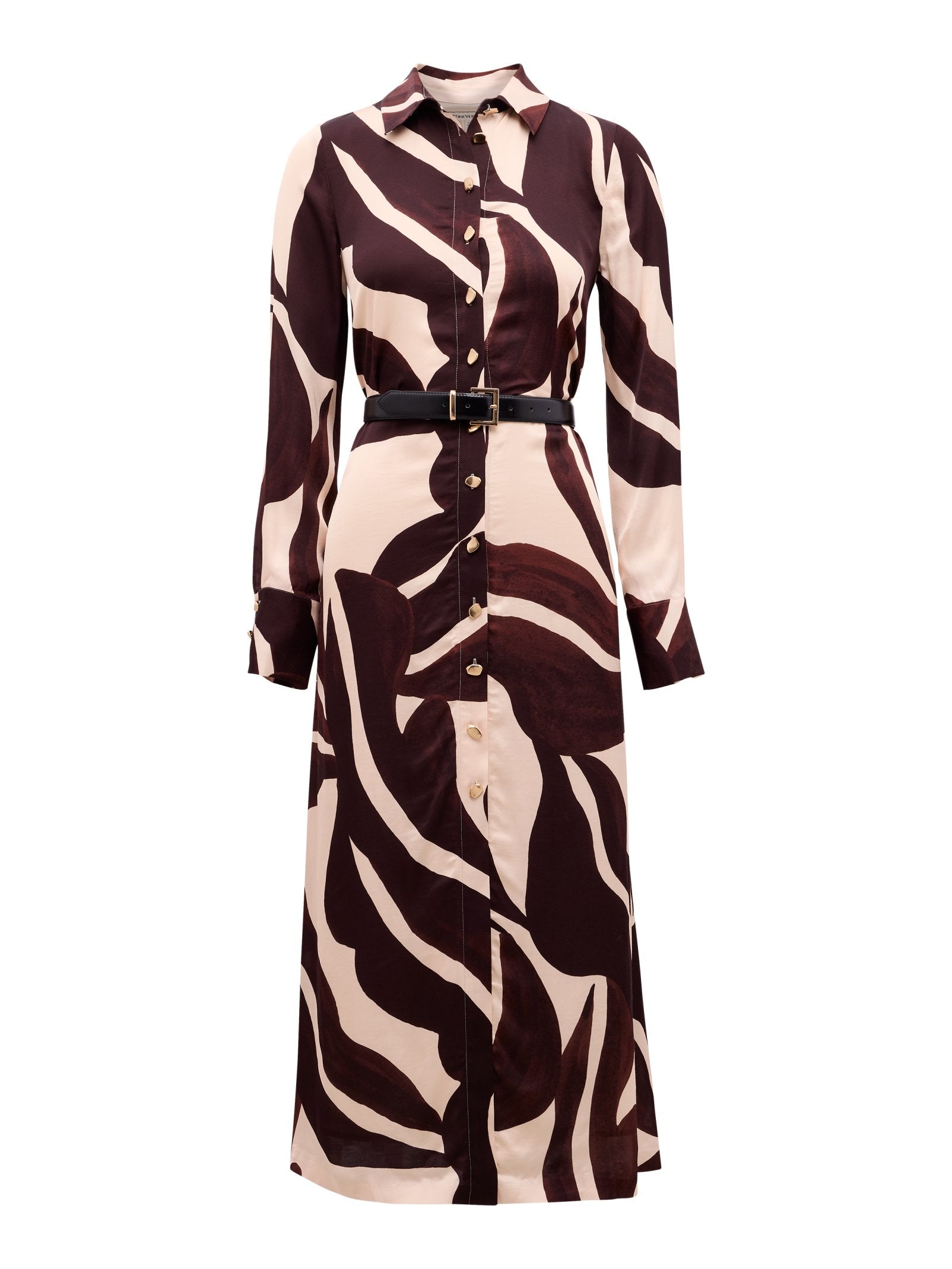 Elliana Printed Satin Midi Dress