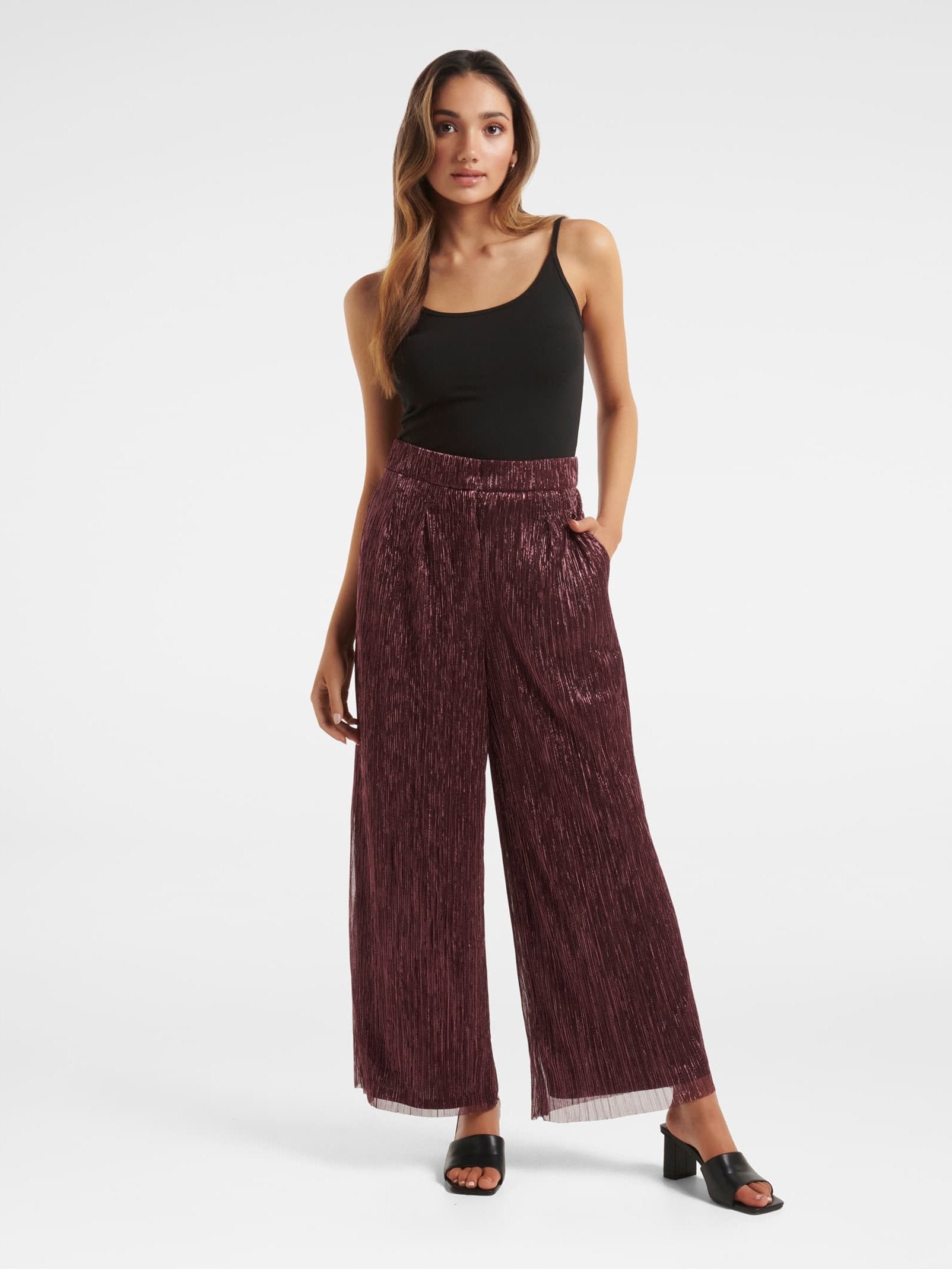 Dominic Petite Co-Ord Plisse Pant