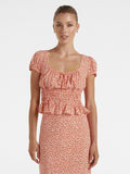 Cecilia Waisted Cap Sleeve Top
