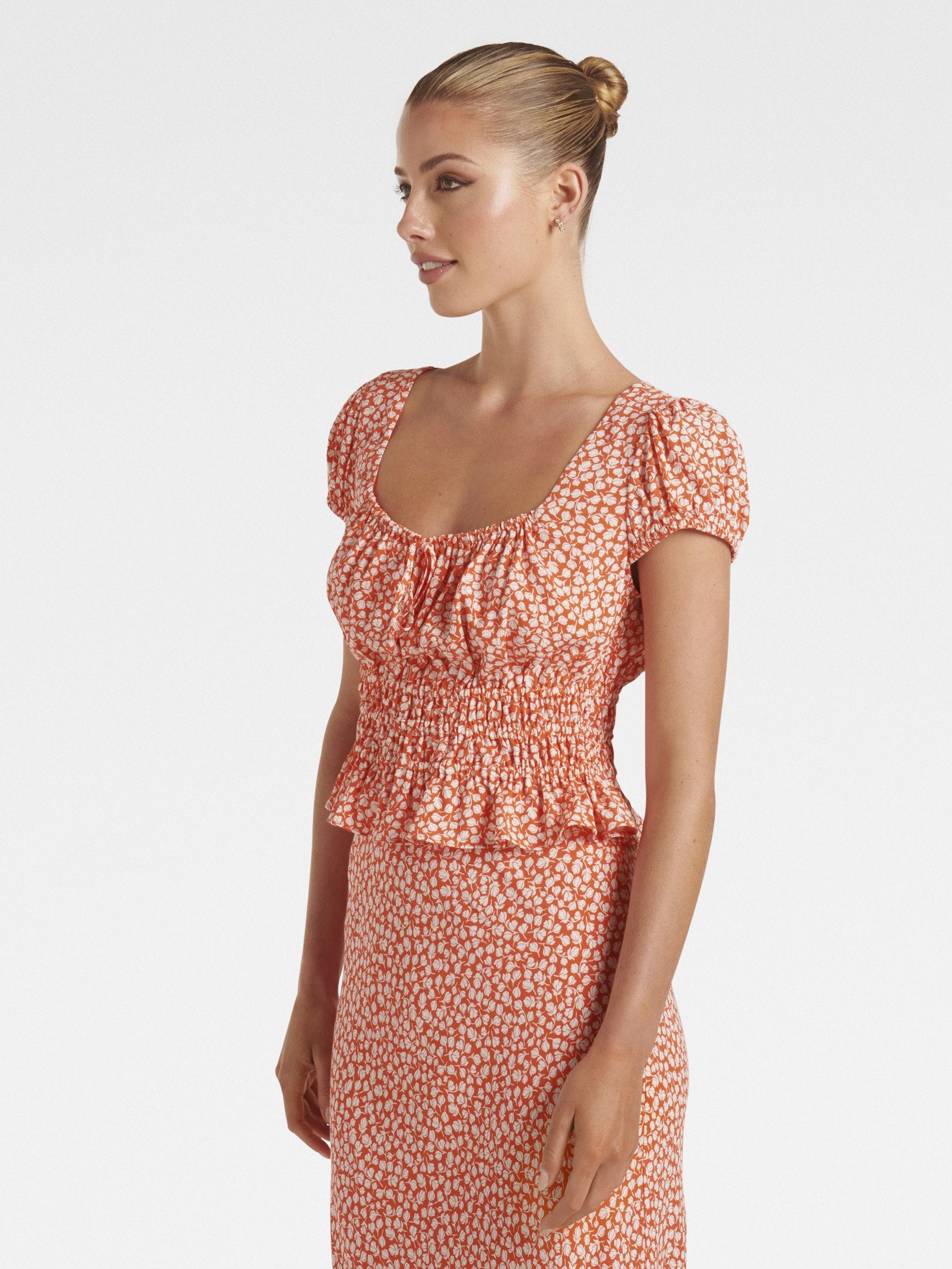 Cecilia Waisted Cap Sleeve Top