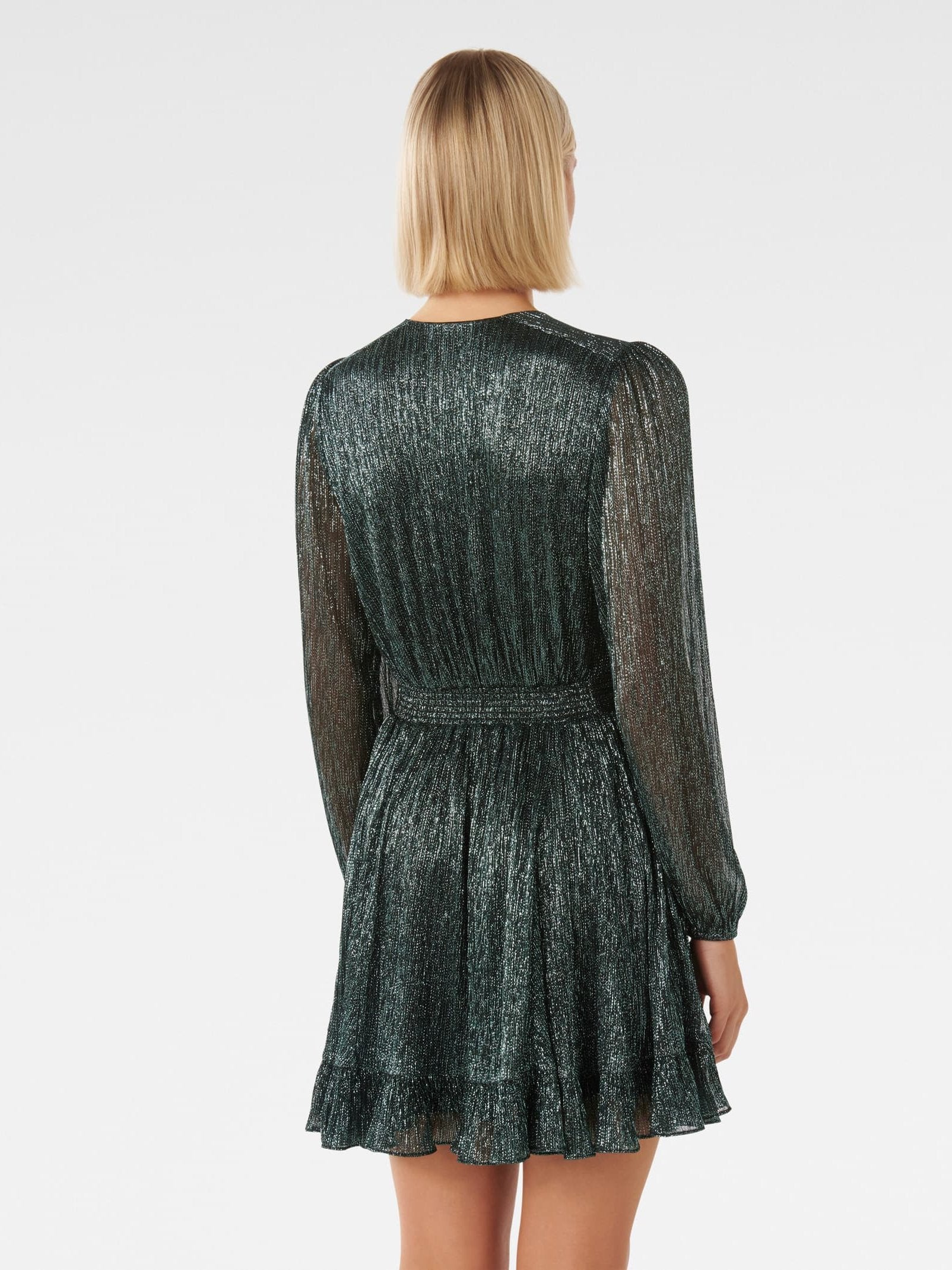 Stevie Godet Plisse Mini Dress