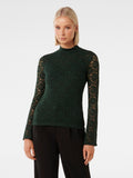 Rachel High Neck Lace Top