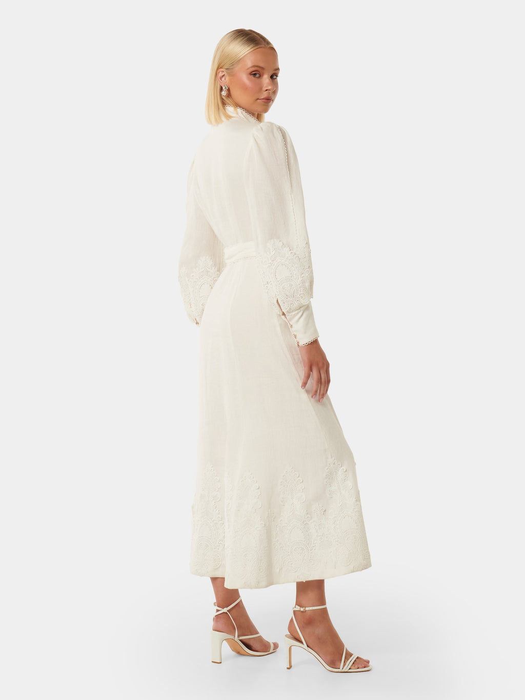  Allegra Lace Detail Midi Dress