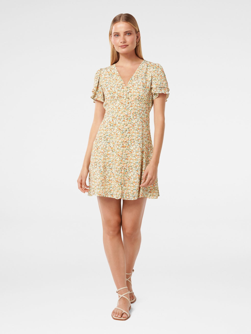 Pria Button Through Mini Dress