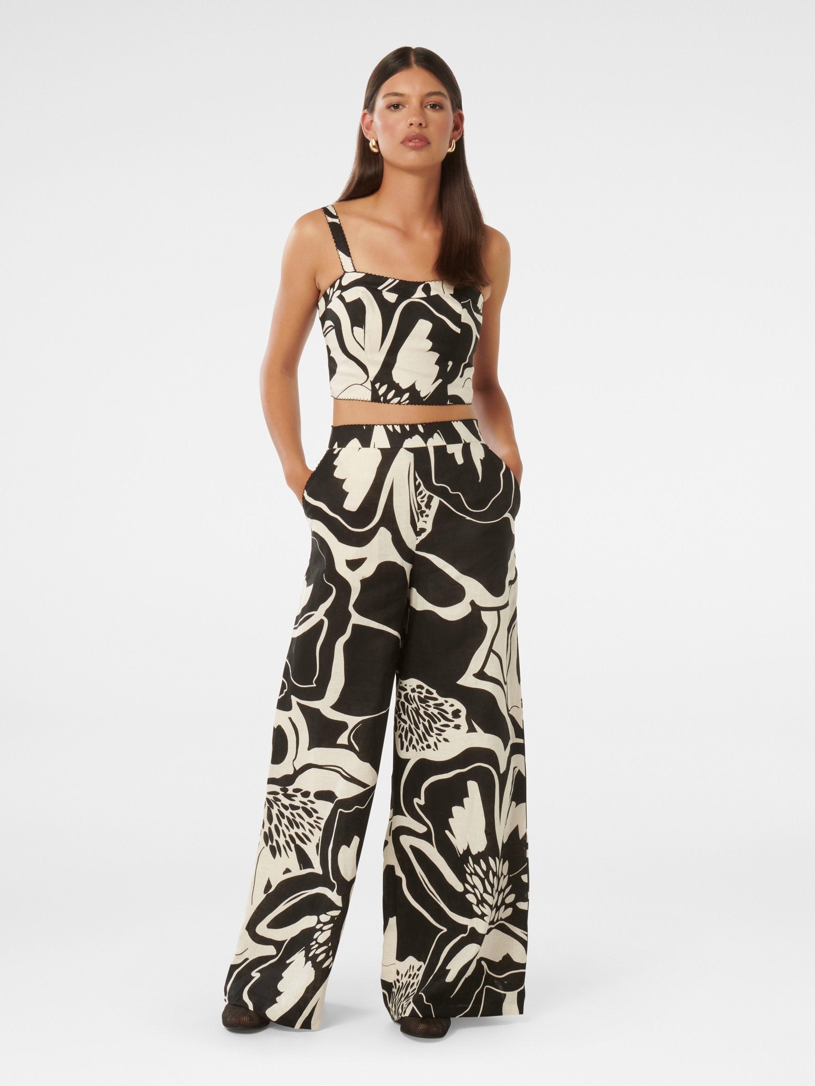  Patricia Printed Linen Top