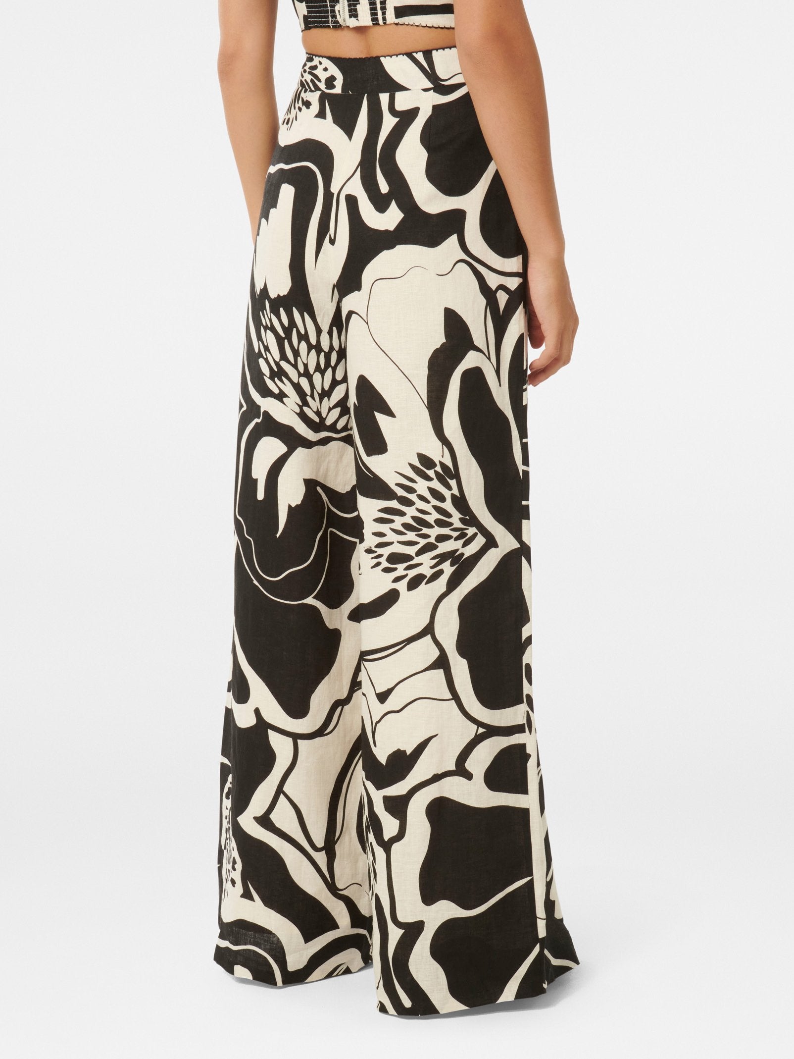  Ebony Wide Leg Linen Pant