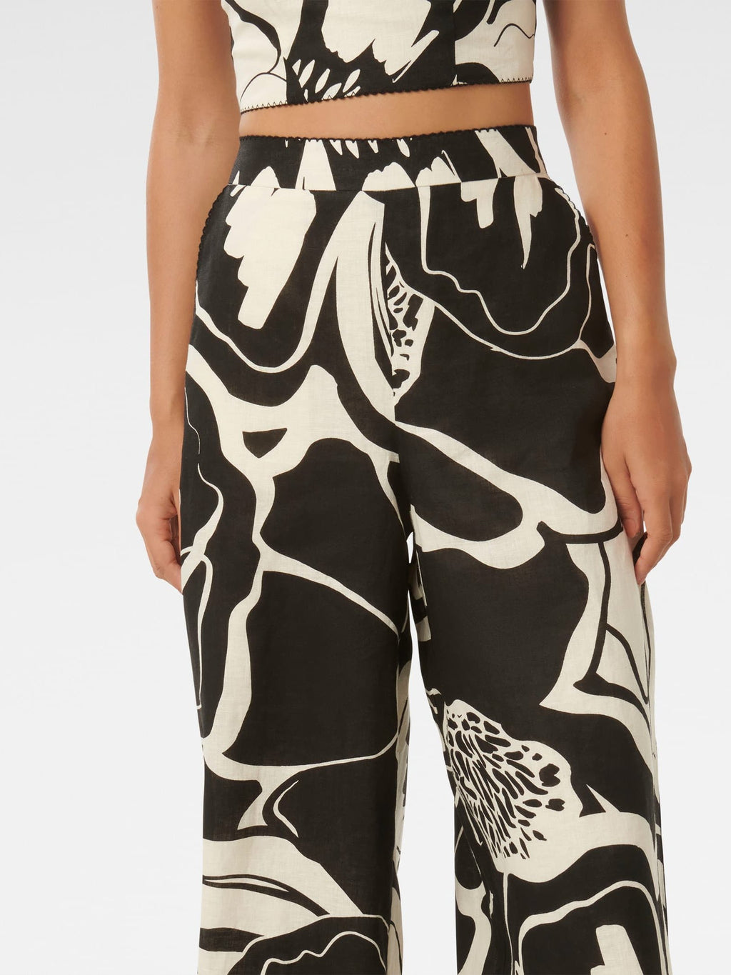  Ebony Wide Leg Linen Pant