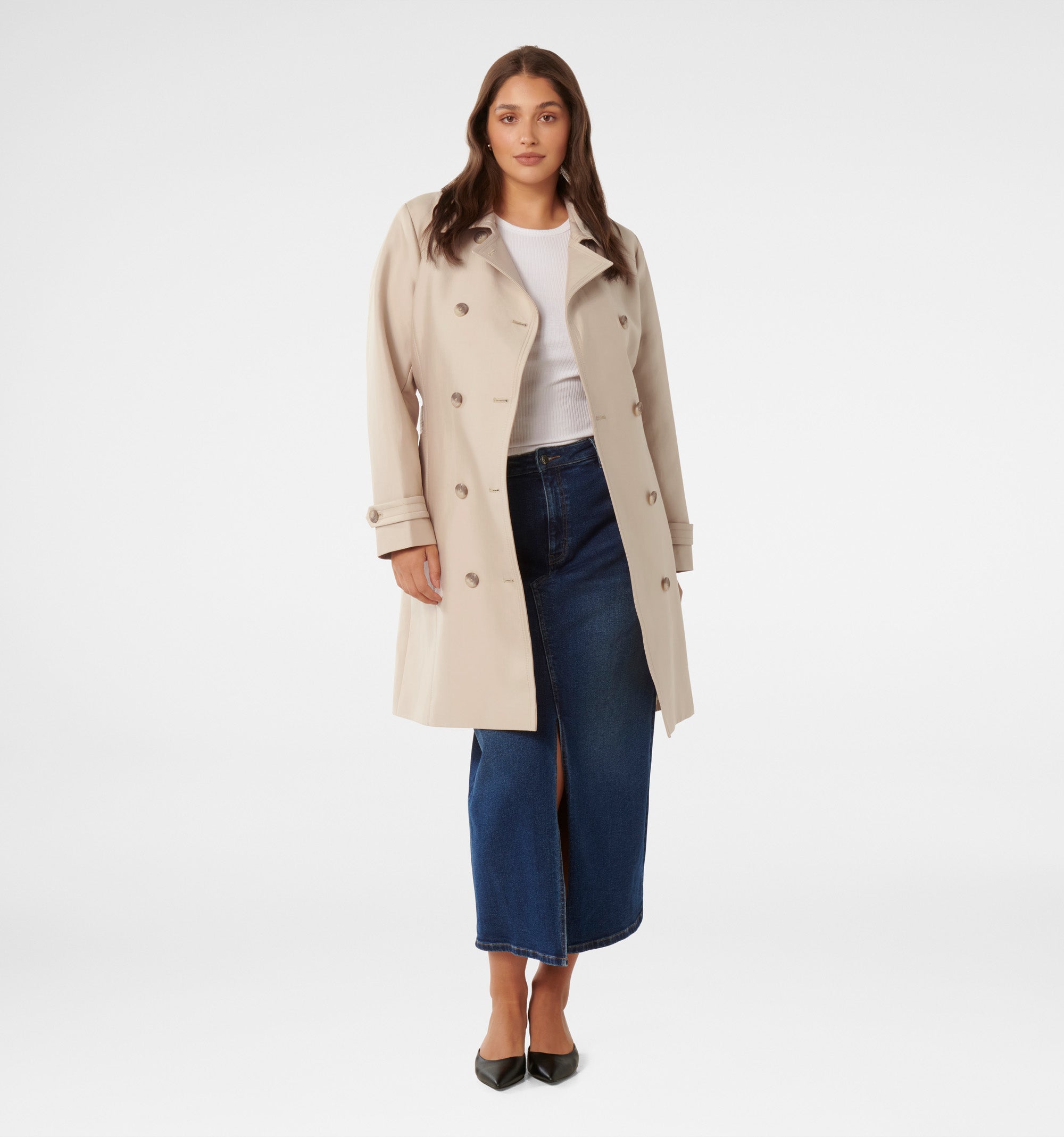 Alicia Curve Short Trench