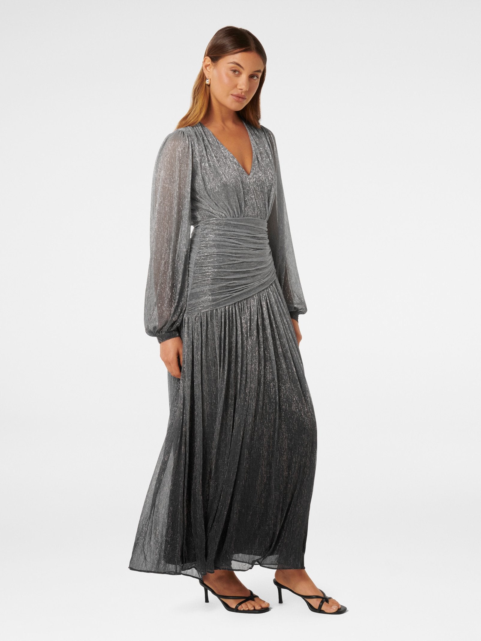  Viv Ombre Plisse Maxi Dress