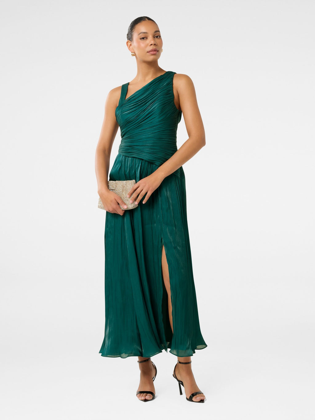  Nya Metallic Asym Maxi Dress