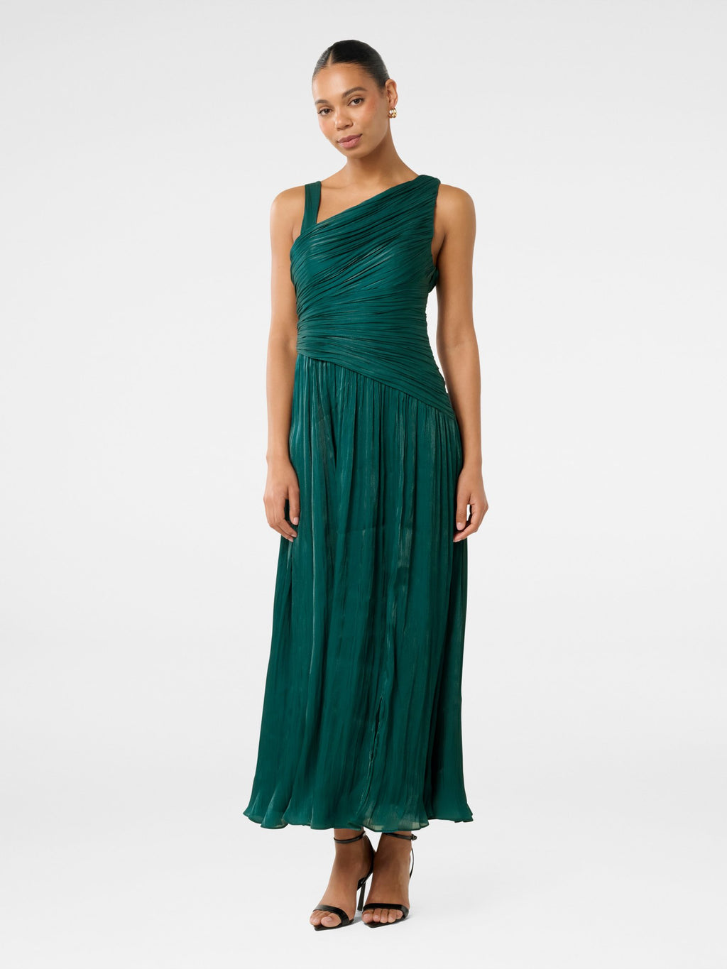  Nya Metallic Asym Maxi Dress