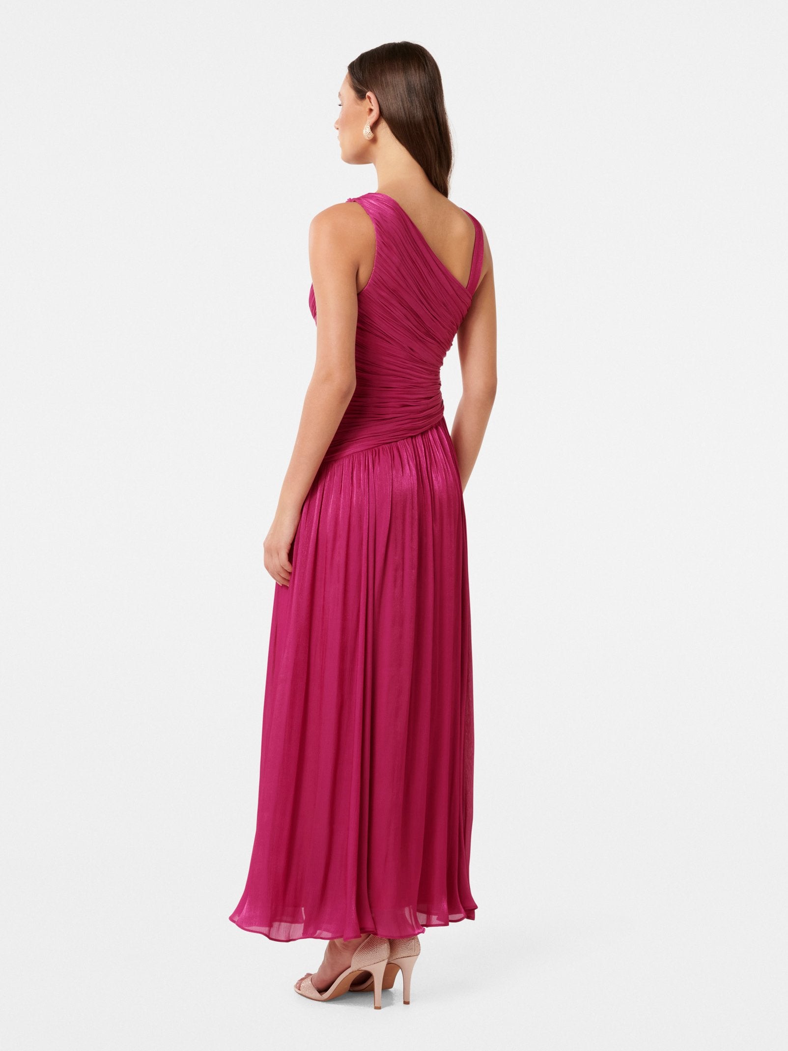  Nya Metallic Asym Maxi Dress