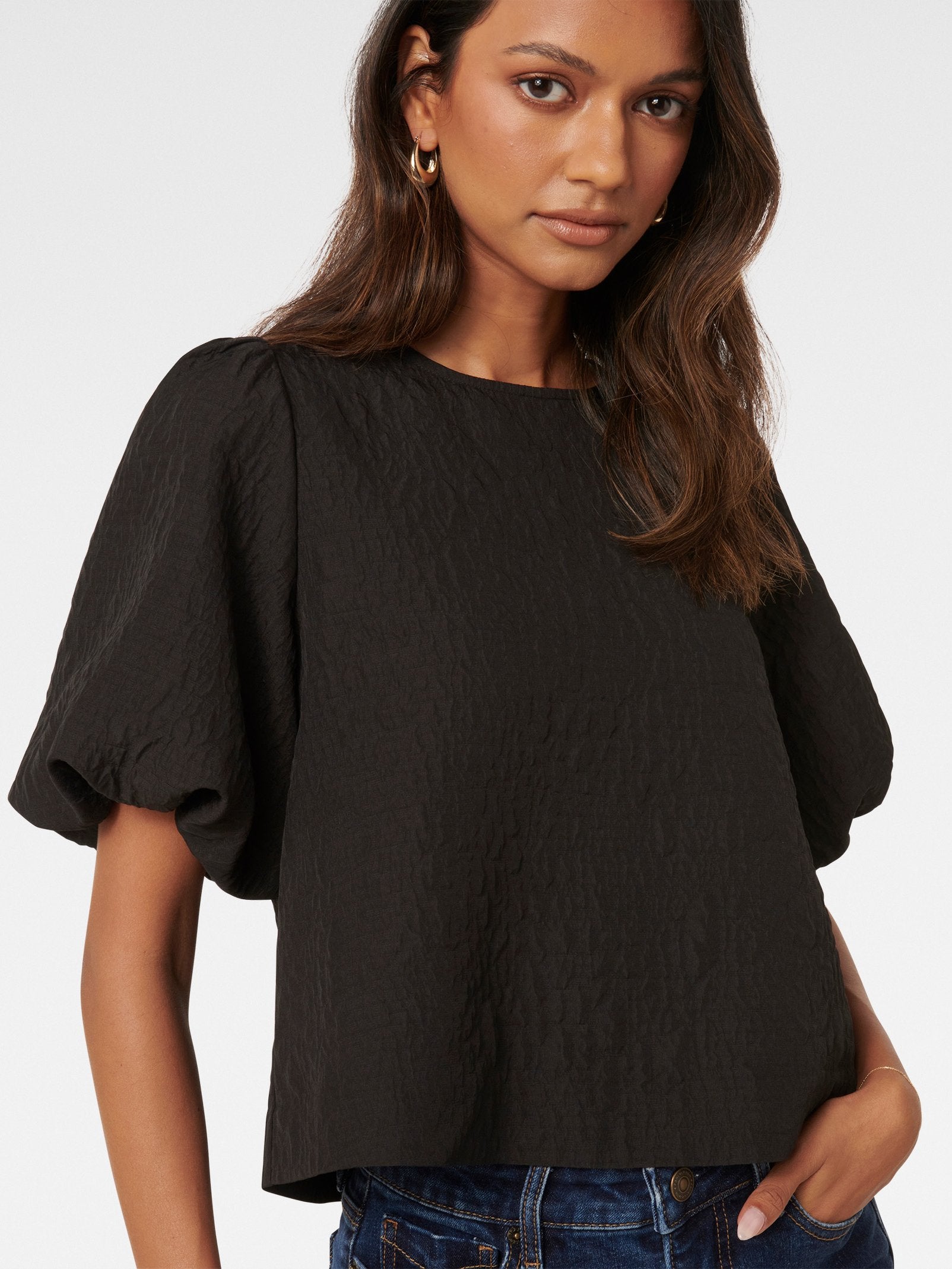  Nara Petite Bubble Sleeve Top