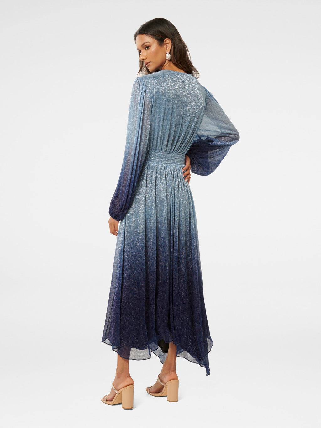  Gisele Petite Ombre Plisse Maxi Dress