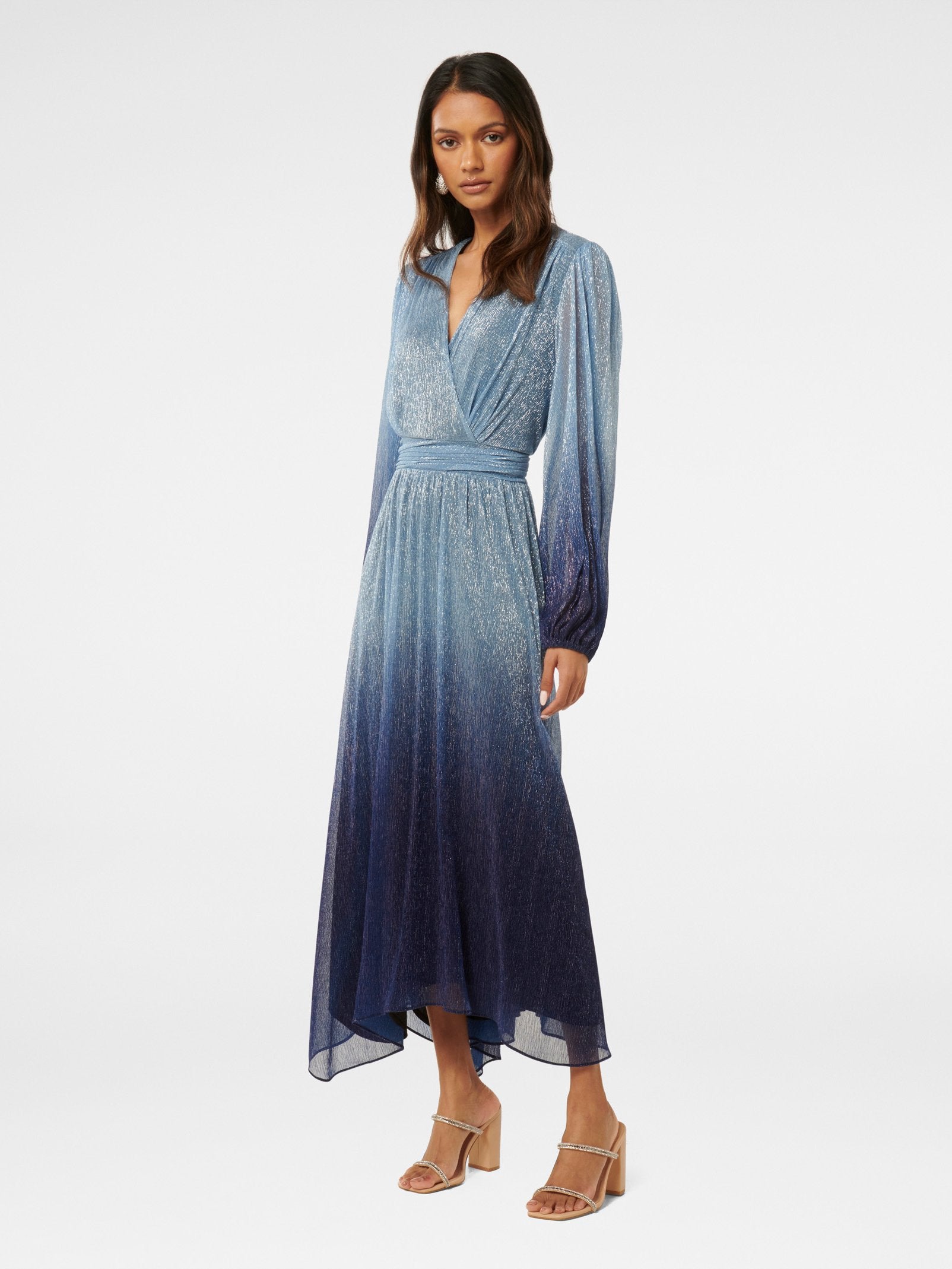  Gisele Petite Ombre Plisse Maxi Dress