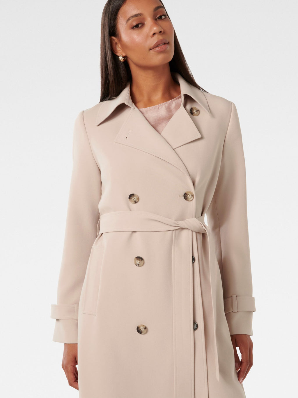  Leanne Crepe Trench Coat