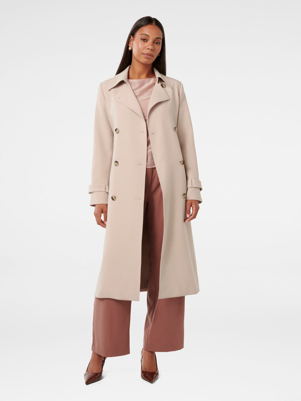 Leanne Crepe Trench Coat