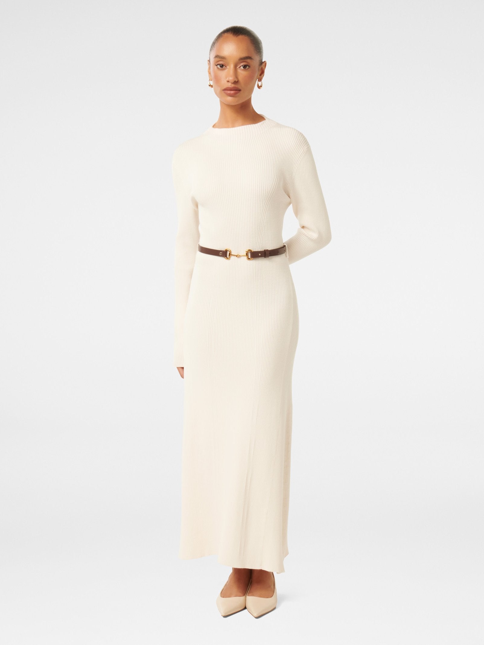Leena Petite Belted Midi Dress