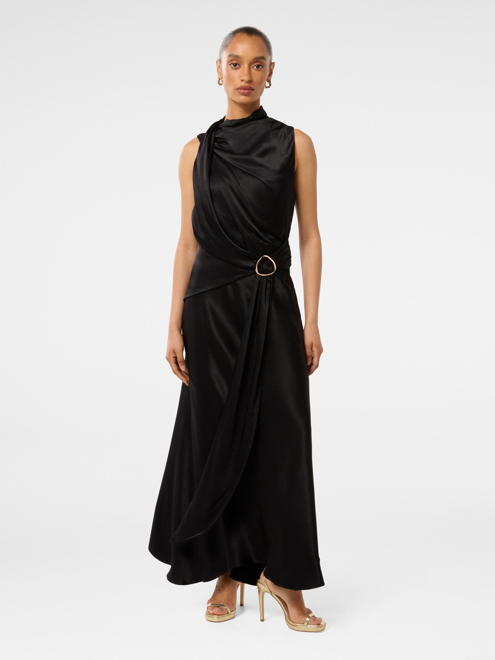 Cassie Petite Satin Midi Dress