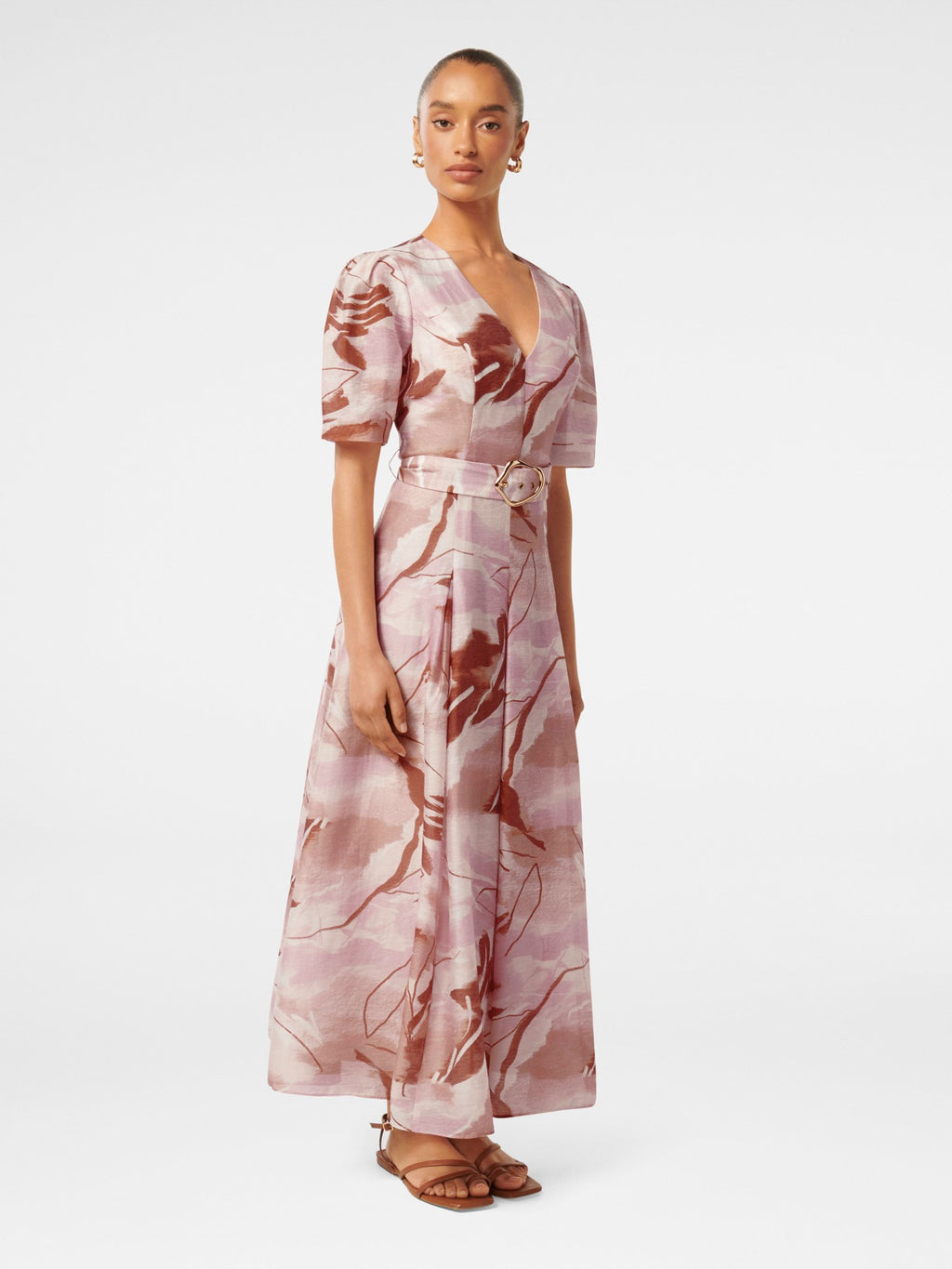  Melinda Petite Belted Midi Dress