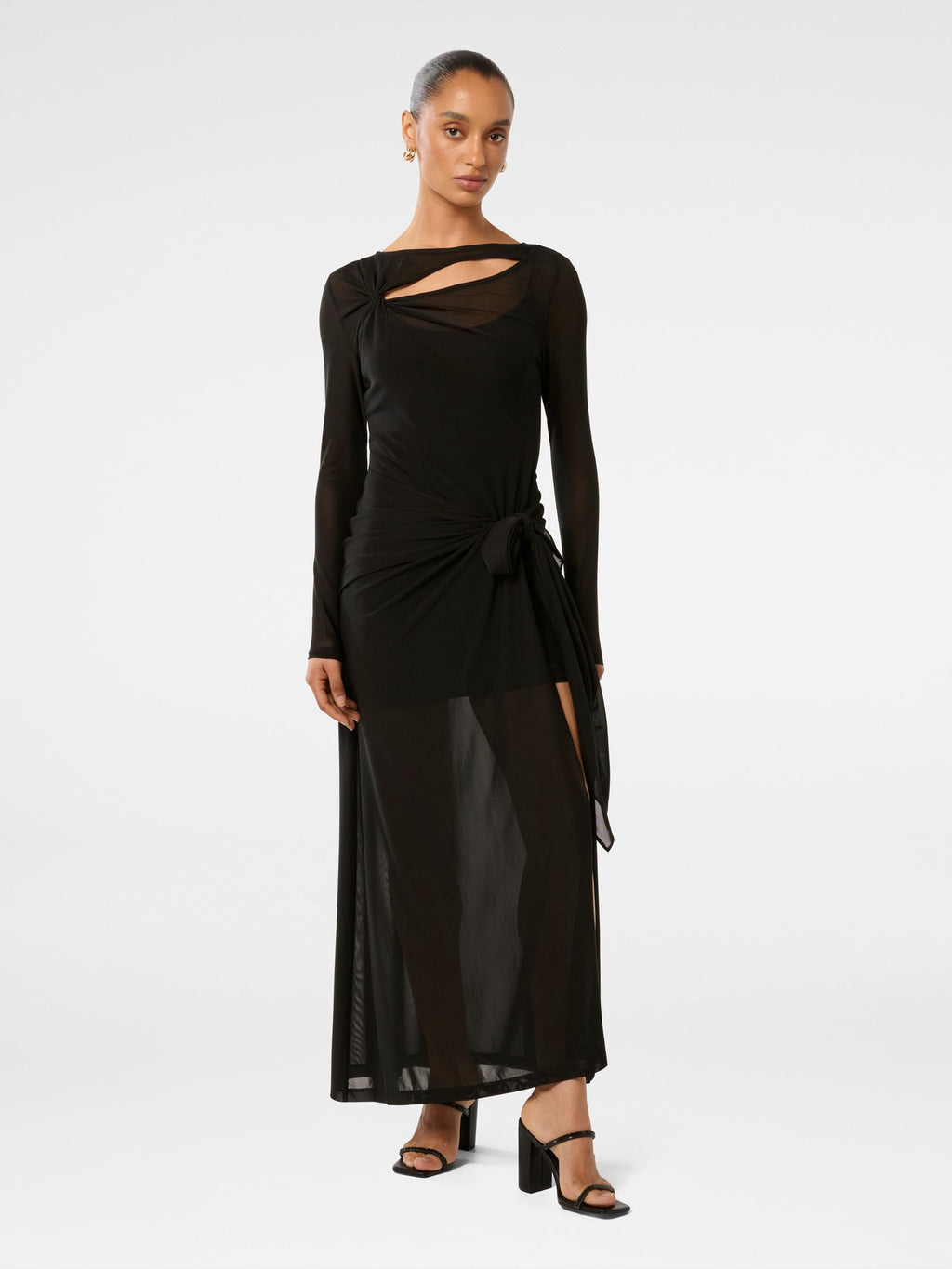 Katia Petite Mesh Twist Maxi Dress