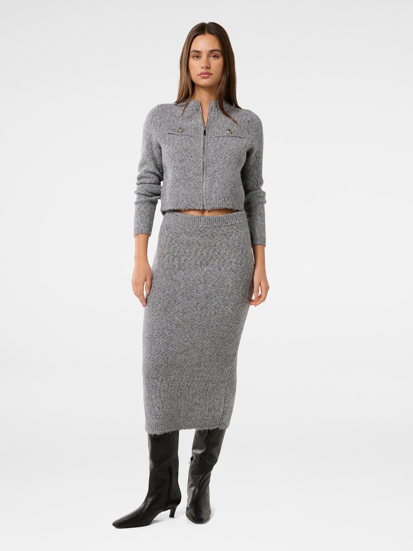  Sasha Boucle Co-ord Midi Skirt