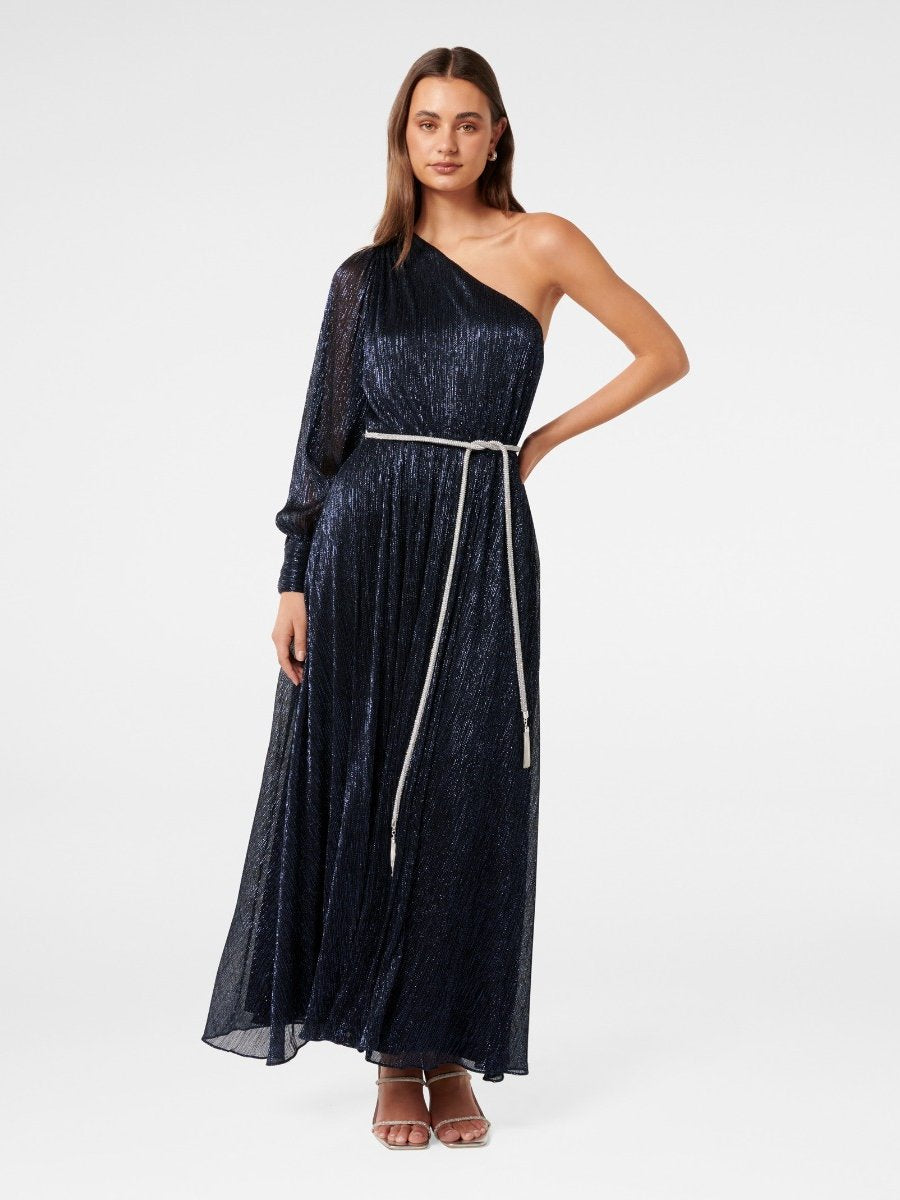 Cody Asym Plisse Diamonte Dress