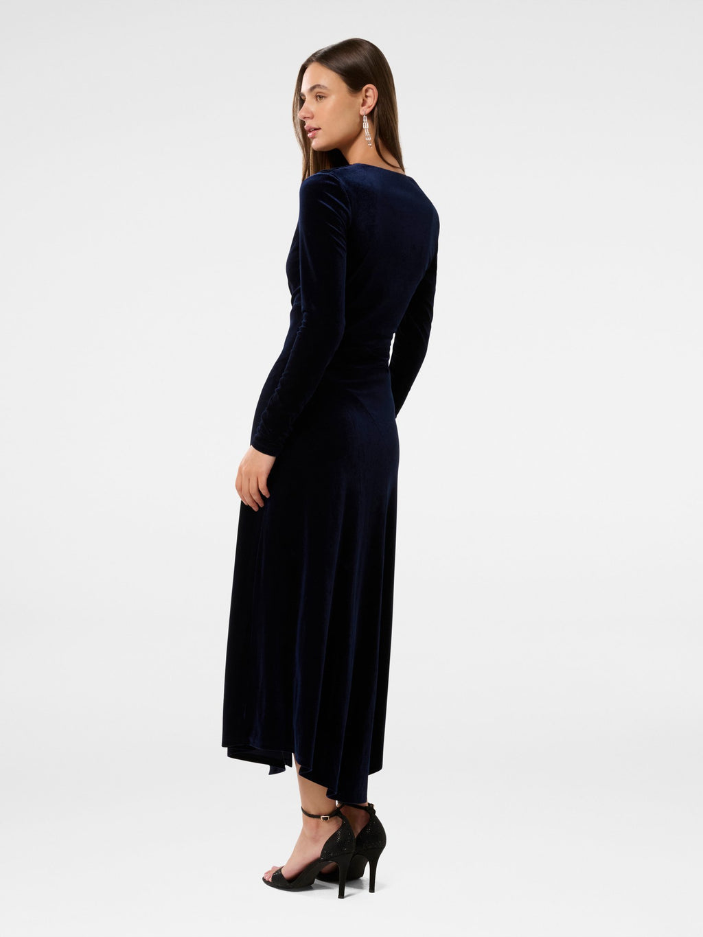  Sawyer Asym Velvet Drape Dress
