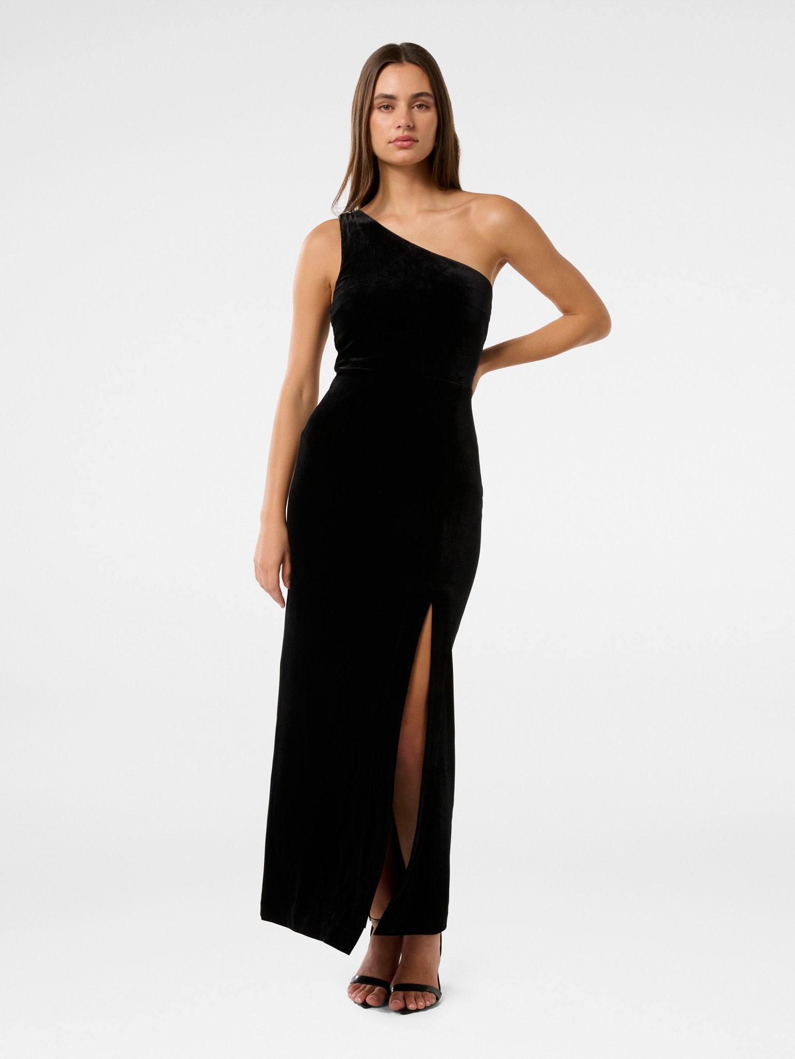 Betty Velvet One Shoulder Maxi Dress