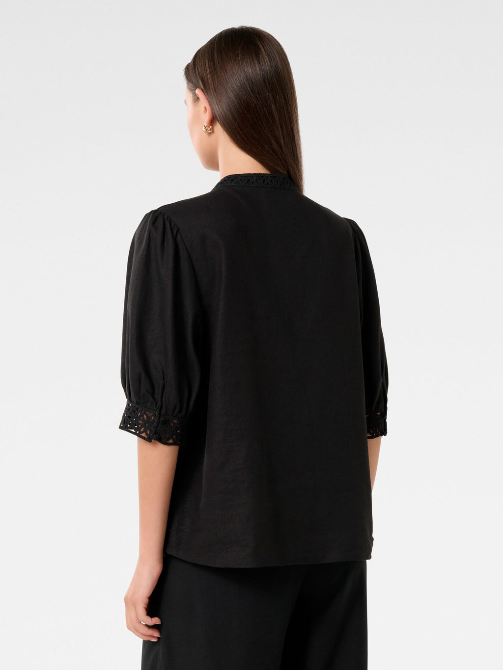 Cassie Crochet Trimmed Blouse