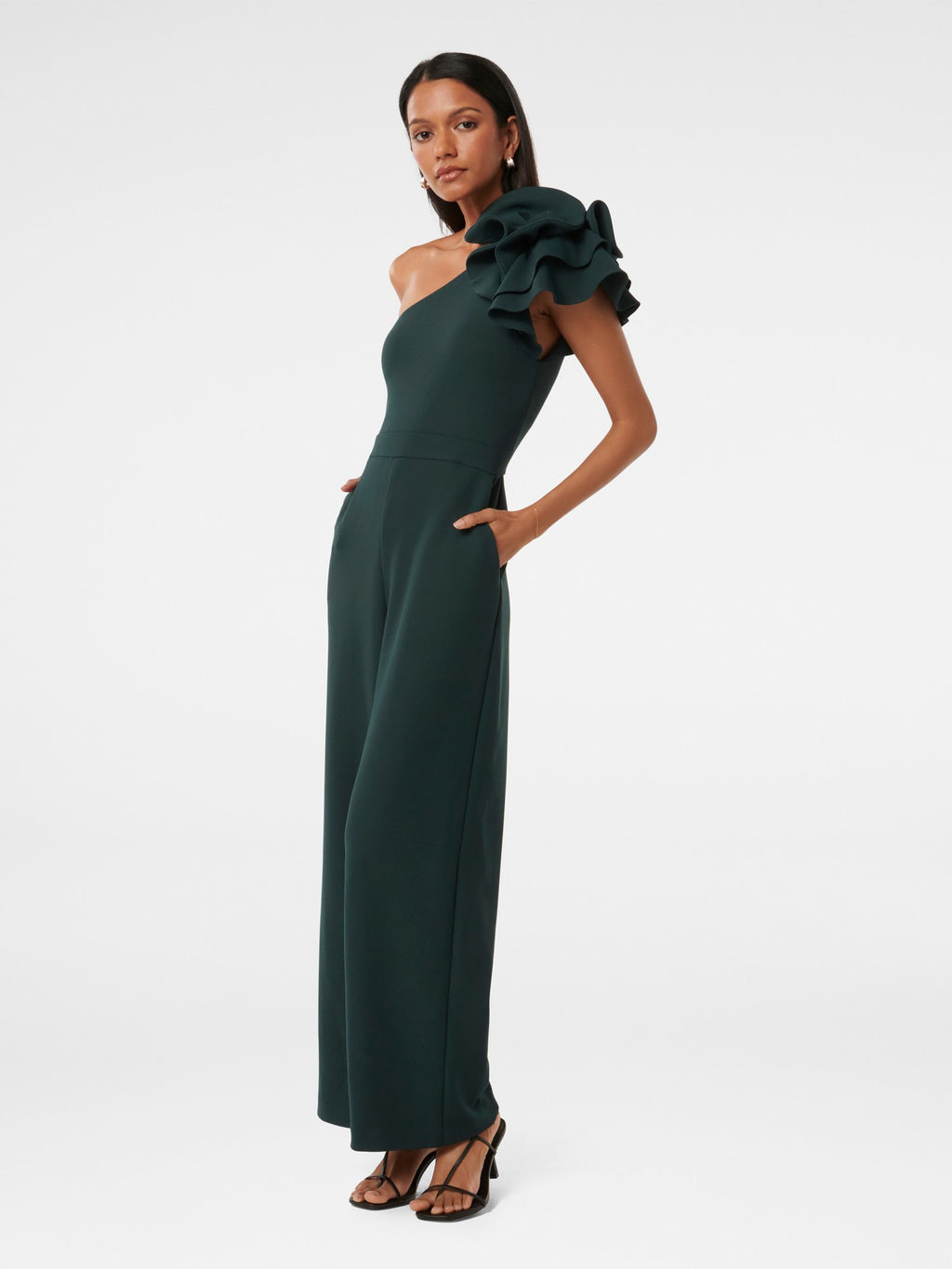  Celeste Petite Ruffle Jumpsuit