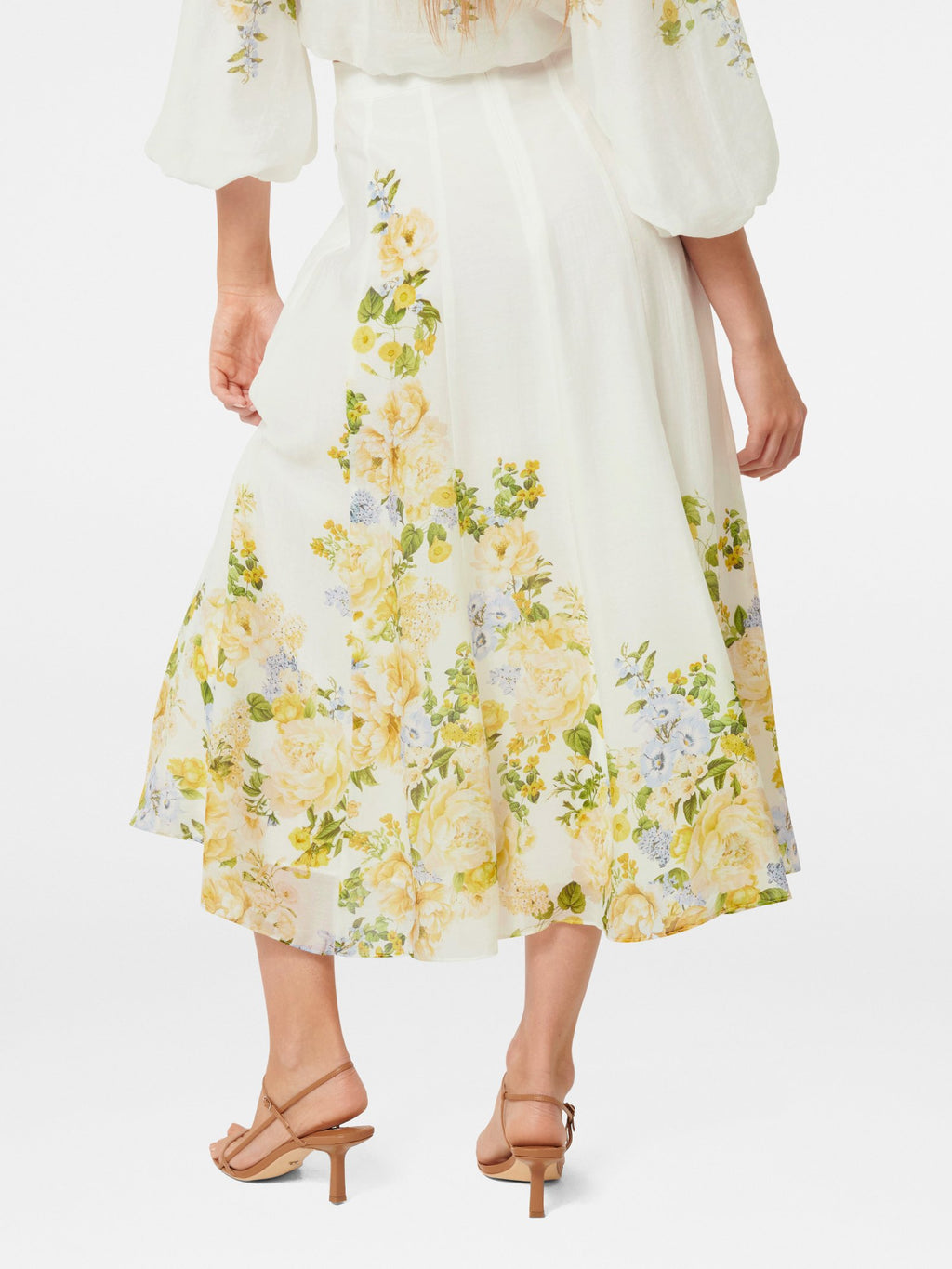  Gardenia Printed Midi Skirt