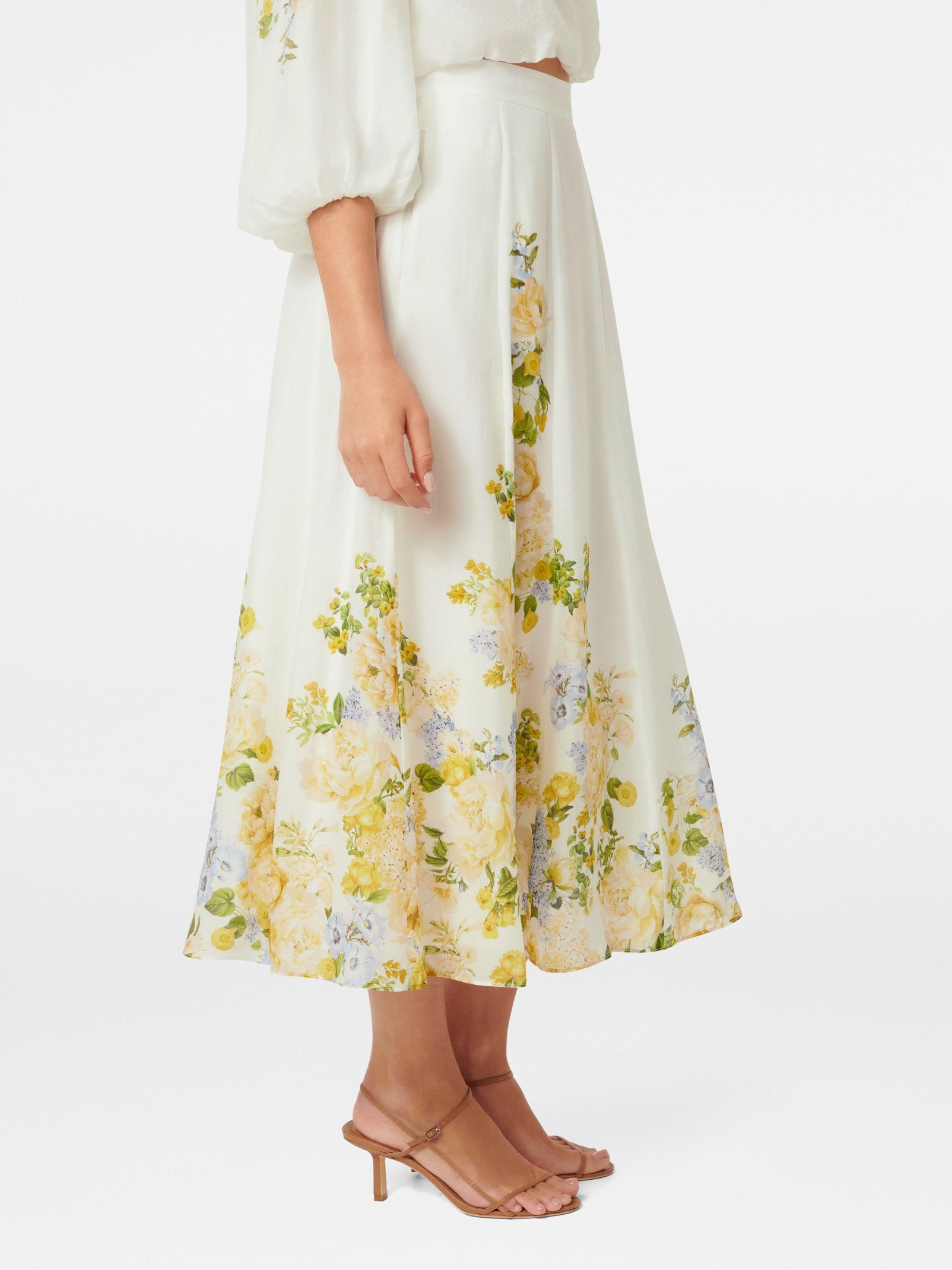  Gardenia Printed Midi Skirt